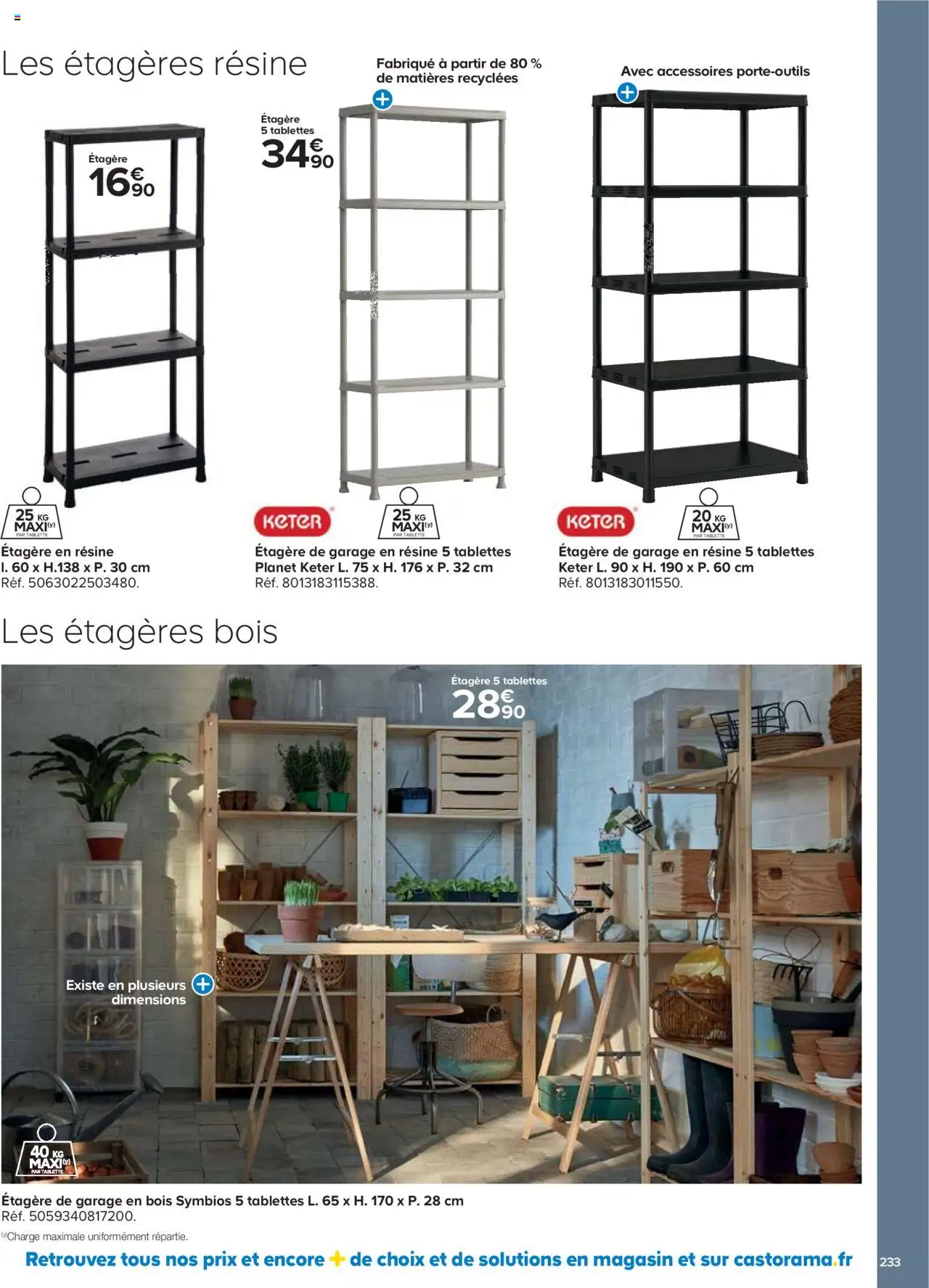 {H1} | Page: 233 | Produits: Tablette, Étagère