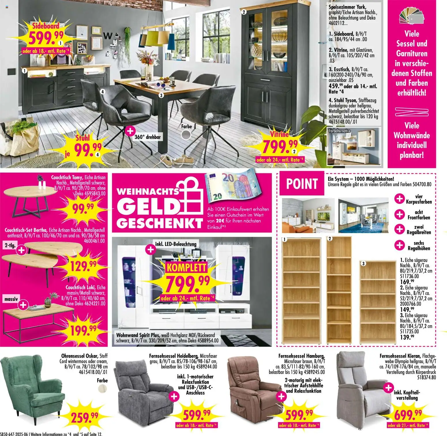 SB Möbel Boss Prospekt Neubrandenburg	 – gültig ab 06.12.2025 | Seite: 6 | Produkte: Sideboard, Sessel, Couchtisch, Stuhl