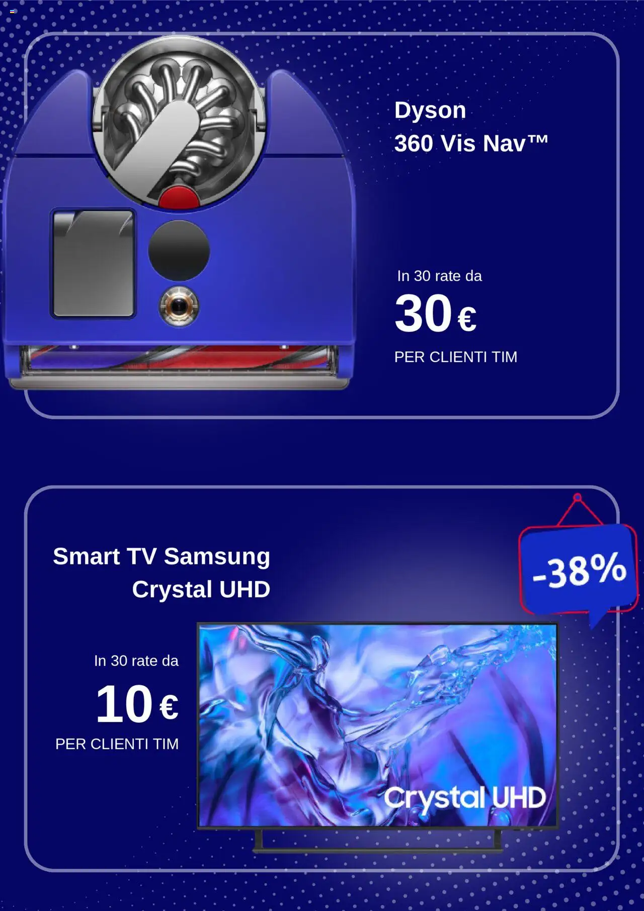 Volantino TIM del 24.08.2025 | Pagina: 4 | Prodotti: Tv samsung, TV, Dyson, Samsung
