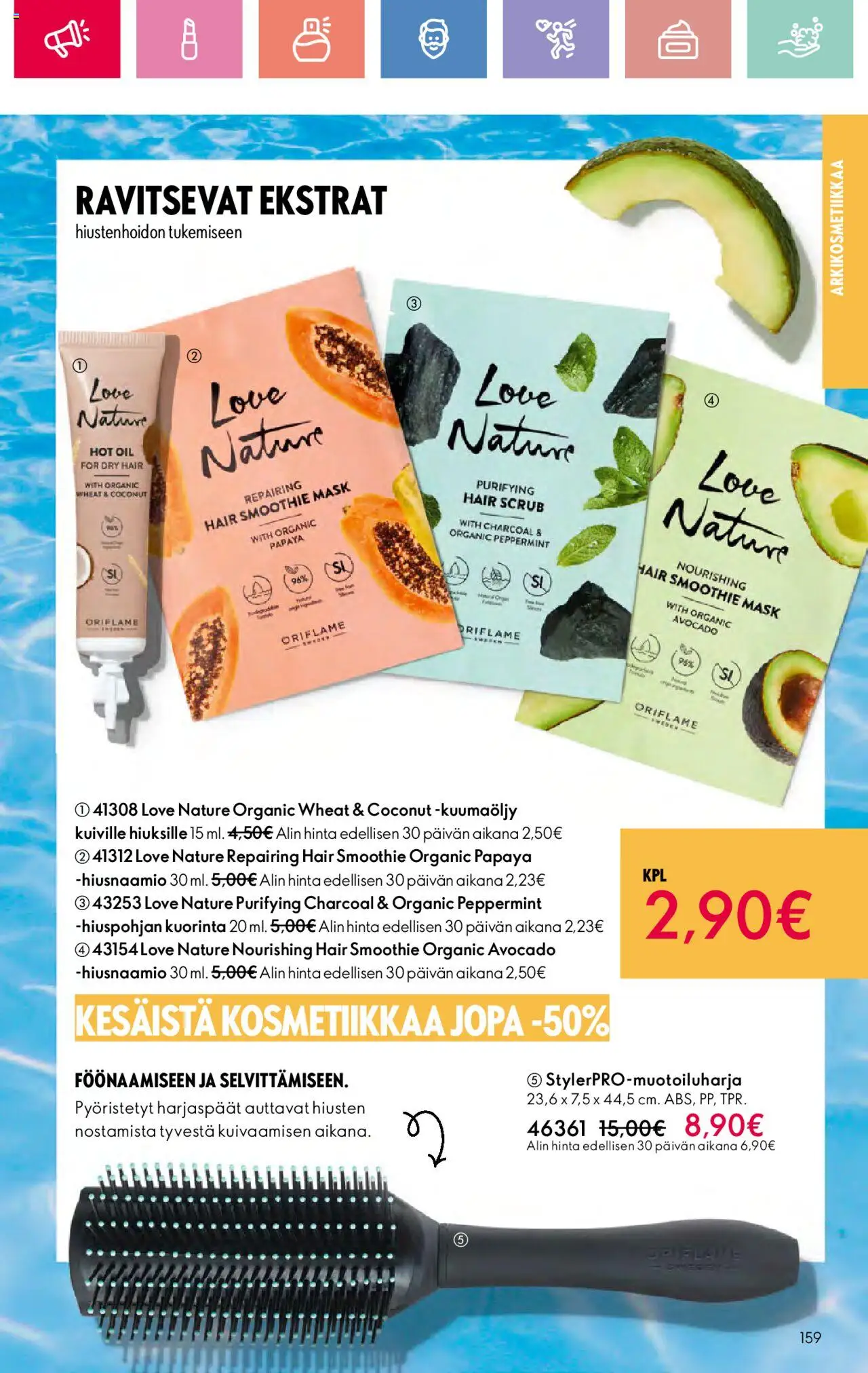  | Sivu: 159 | Tuotteet: Hiusnaamio, Kuorinta