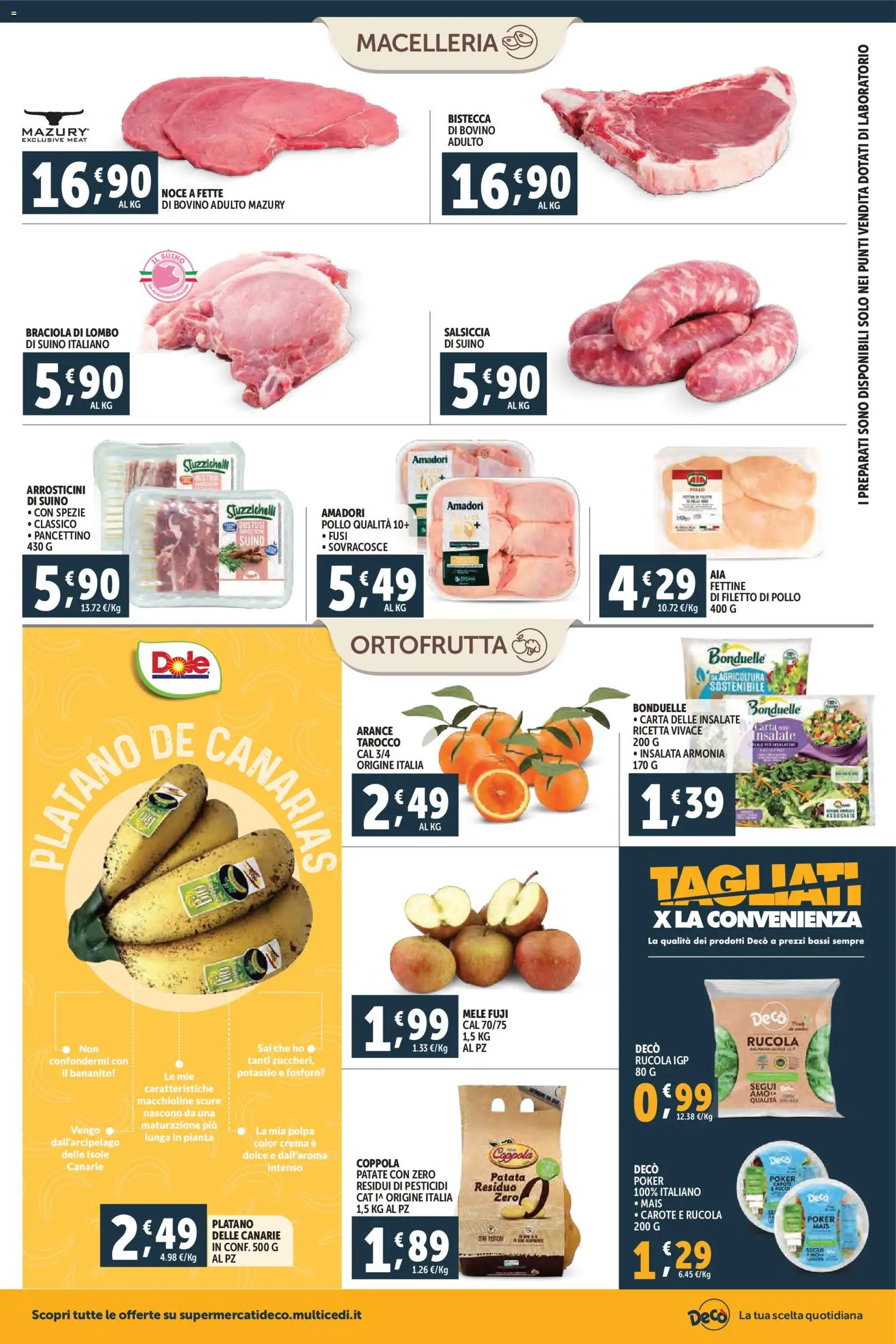 Volantino Decò del 06.03.2026 | Pagina: 4 | Prodotti: Rucola, Insalata, Spezie, Patate