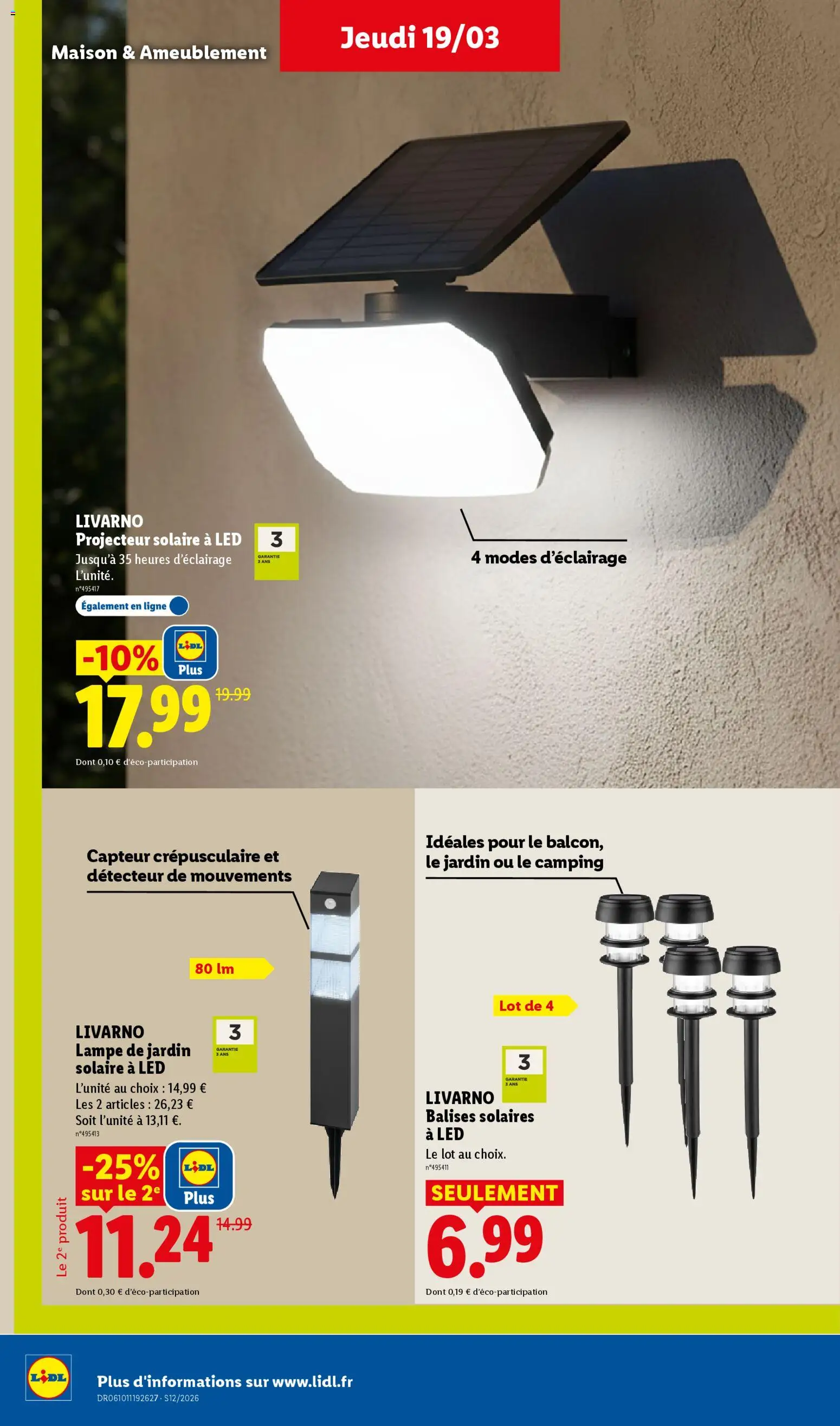 {H1} | Page: 38 | Produits: Projecteur solaire, Lampe, Projecteur