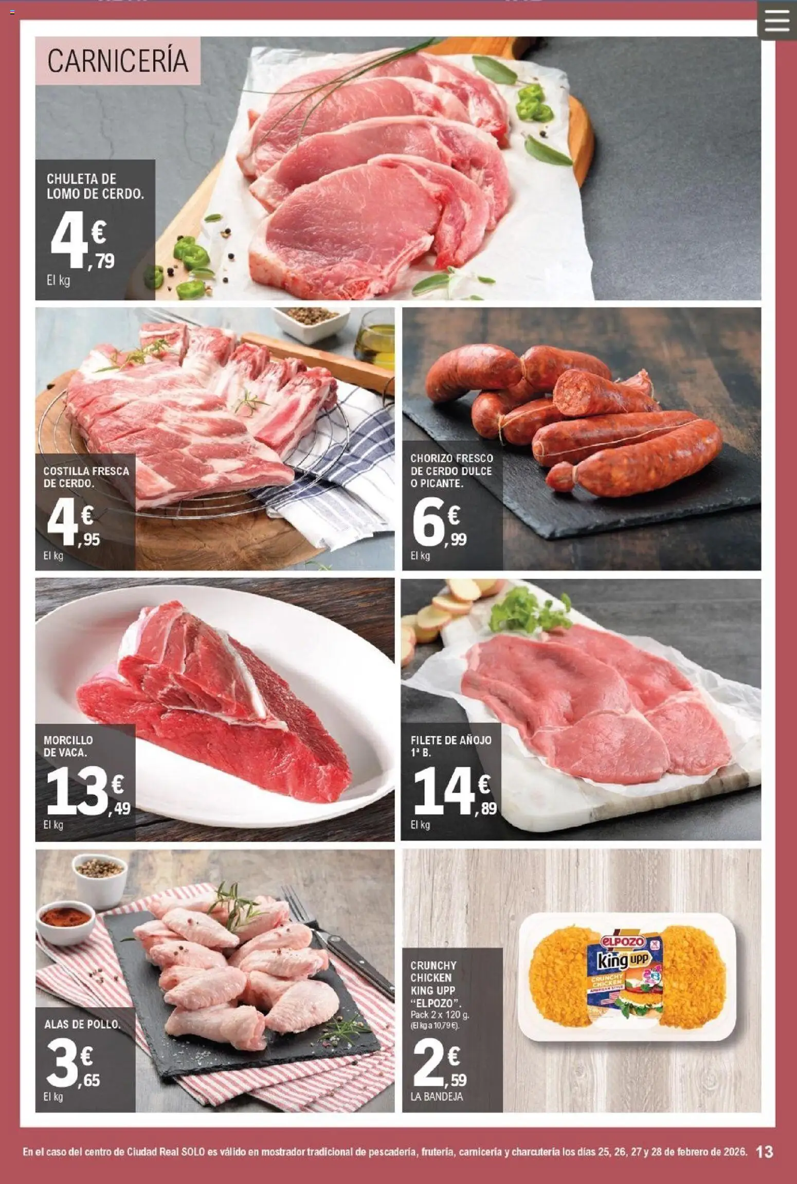 E.Leclerc folleto │ válido desde el 25.02.2026 | Página: 13 | Productos: Cerdo, Filete, Bandeja