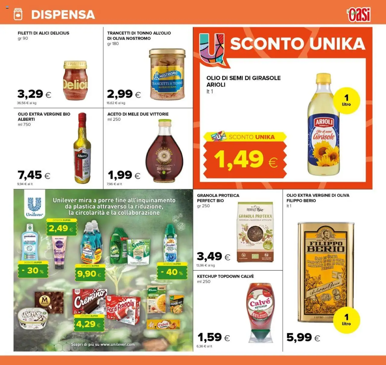 Volantino Oasi del 25.09.2025 | Pagina: 13 | Prodotti: Aceto di mele, Aceto, Olio extra vergine, Olio di semi di girasole