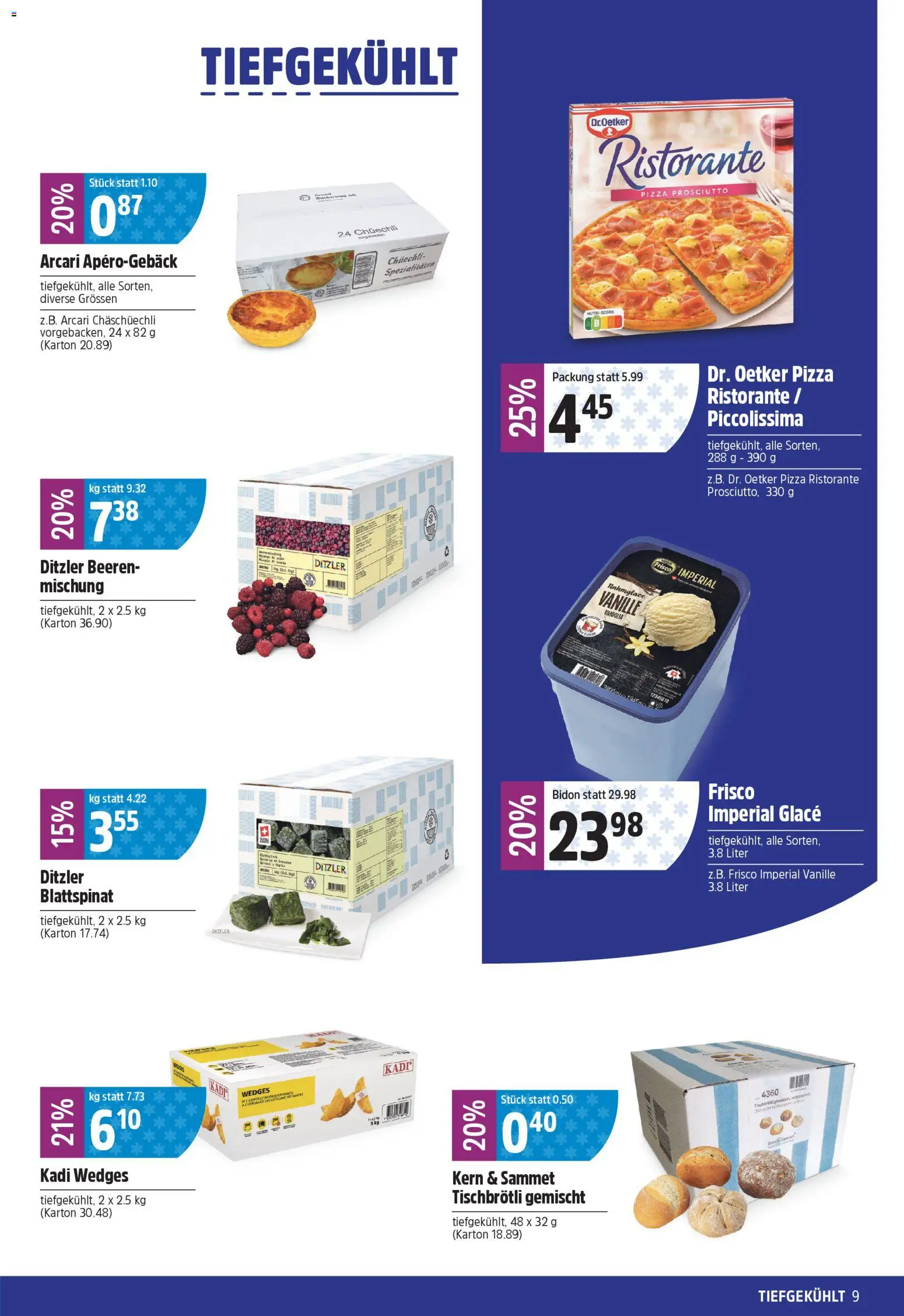 TopCC aktionen – gültig ab 04.05.2026 | Seite: 9 | Produkte: Glace, Pizza