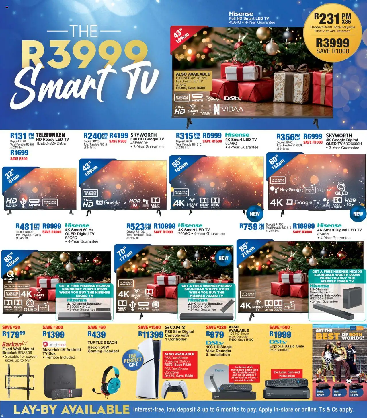 New OK Furniture catalogue – valid from 20.10.2025 | Page: 4 | Products: TV, Soundbar, Subwoofer, Remote