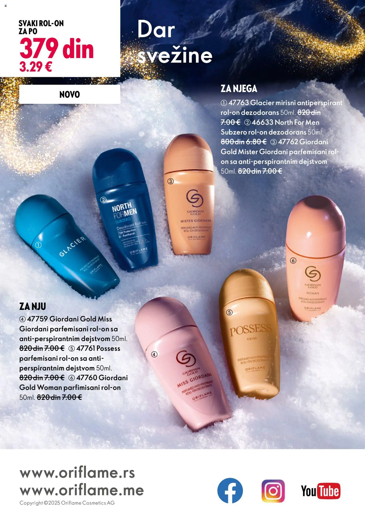 Oriflame katalog - važi od 19.11.2025 | Strana: 180 | Proizvode: Dezodorans, Antiperspirant