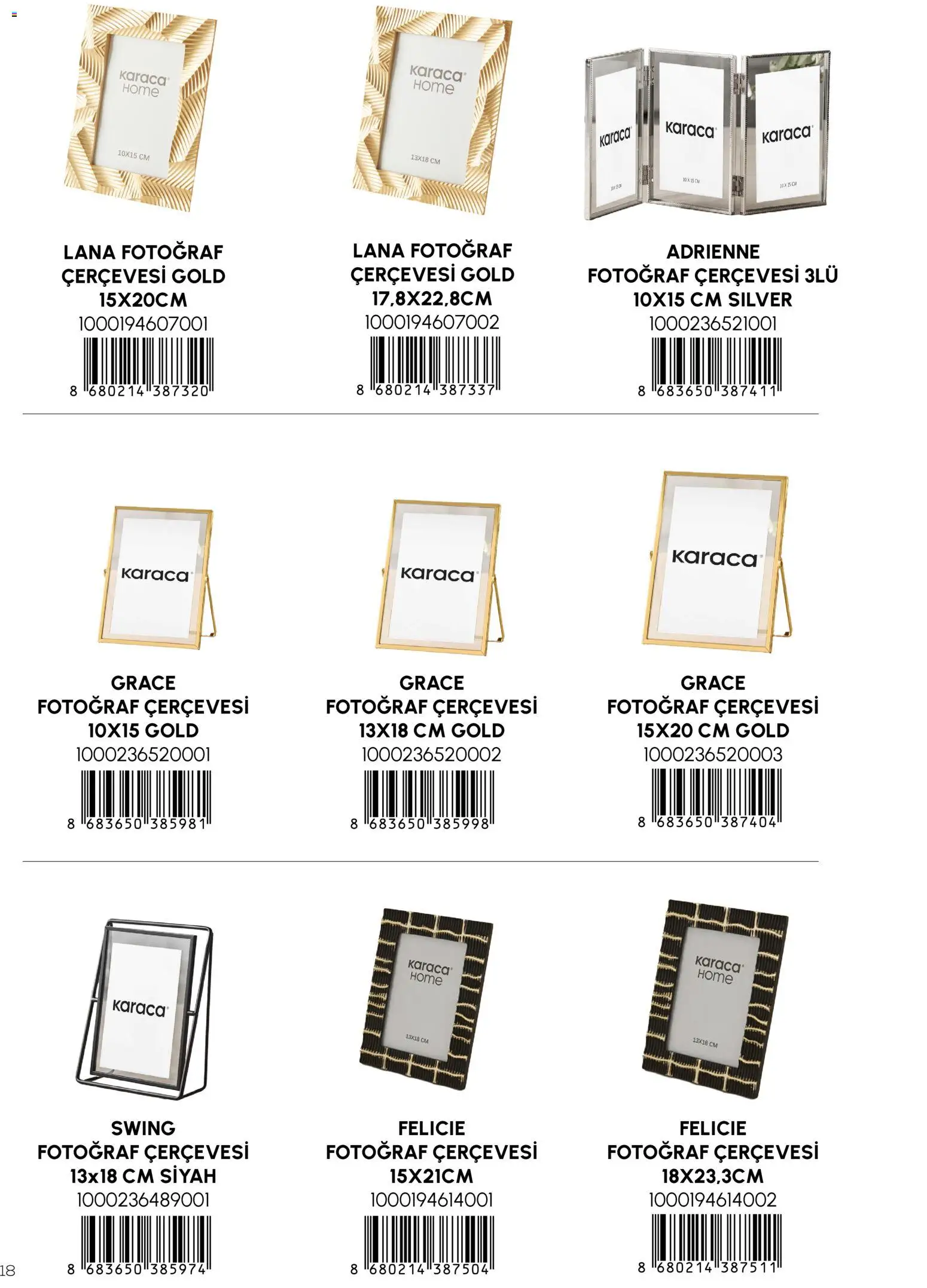 Karaca Home Katalog Dekoratif - İlkbahar / Yaz 2026 - 01.03.2026 tarihinden itibaren geçerlidir | Sayfa: 18