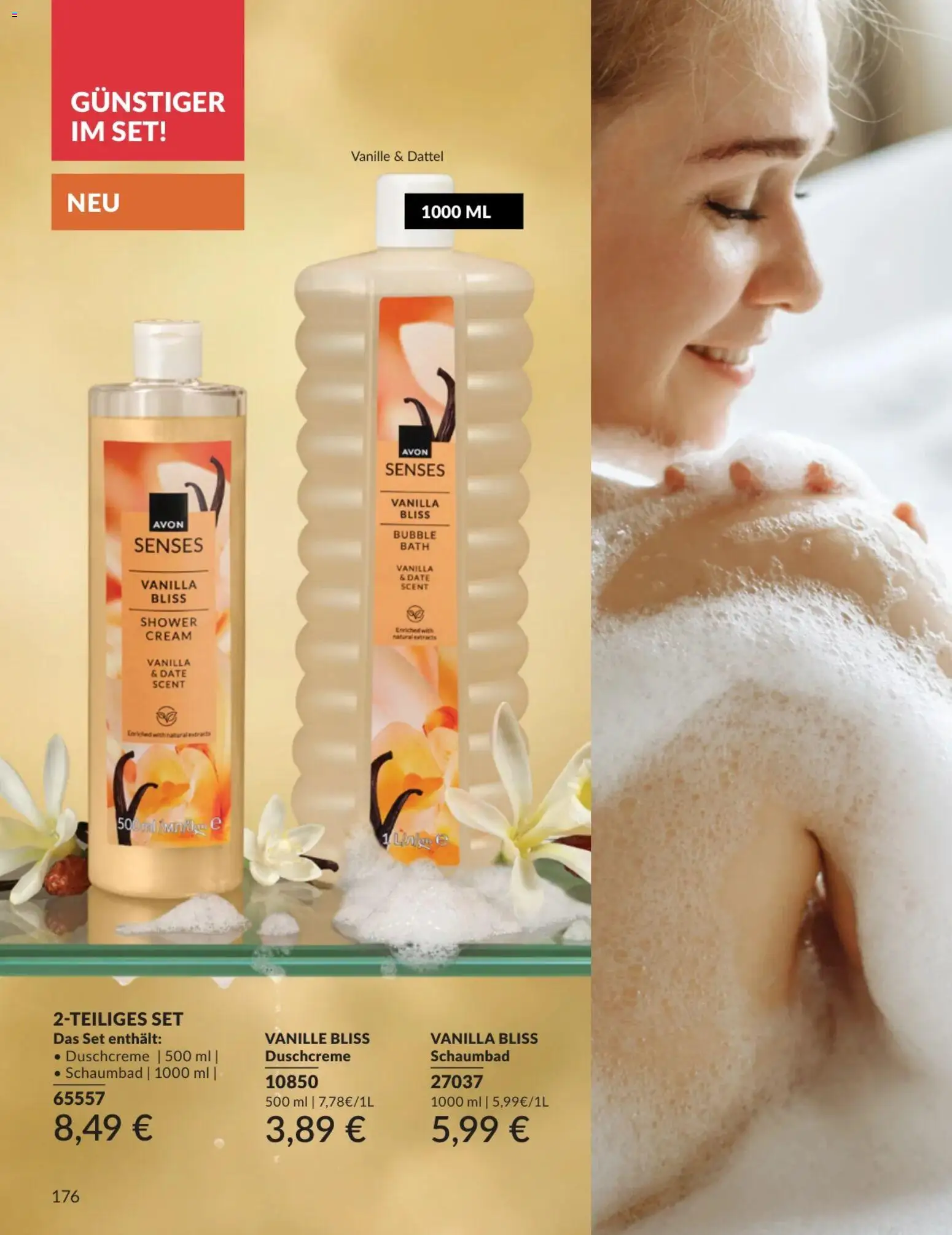 AVON Katalog Februar 2026 – gültig ab 01.02.2026 | Seite: 176 | Produkte: Duschcreme, Dattel