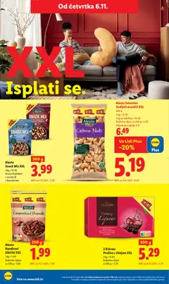 J.D.Gross Praline s višnjom XXL, 300 g - Pregled kataloga iz trgovine Lidl, vrijedi od 03.11.2025 | Stranica: 80 | Proizvodi: Praline, Orašasti plodovi, Kikiriki