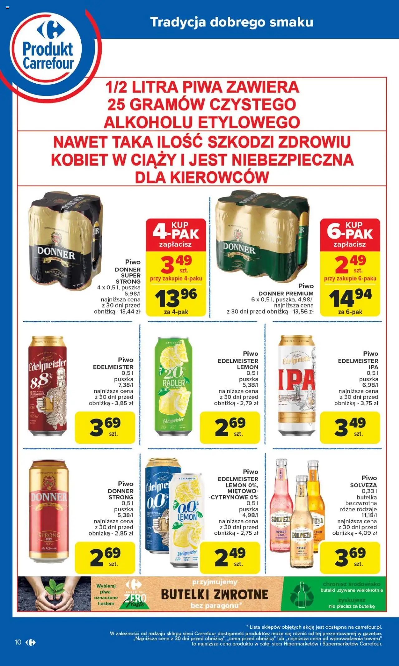 Carrefour Gazetka - Produkt Carrefour od poniedziałku od 02.06.2025 | Strona: 10 | Produkty: Piwo