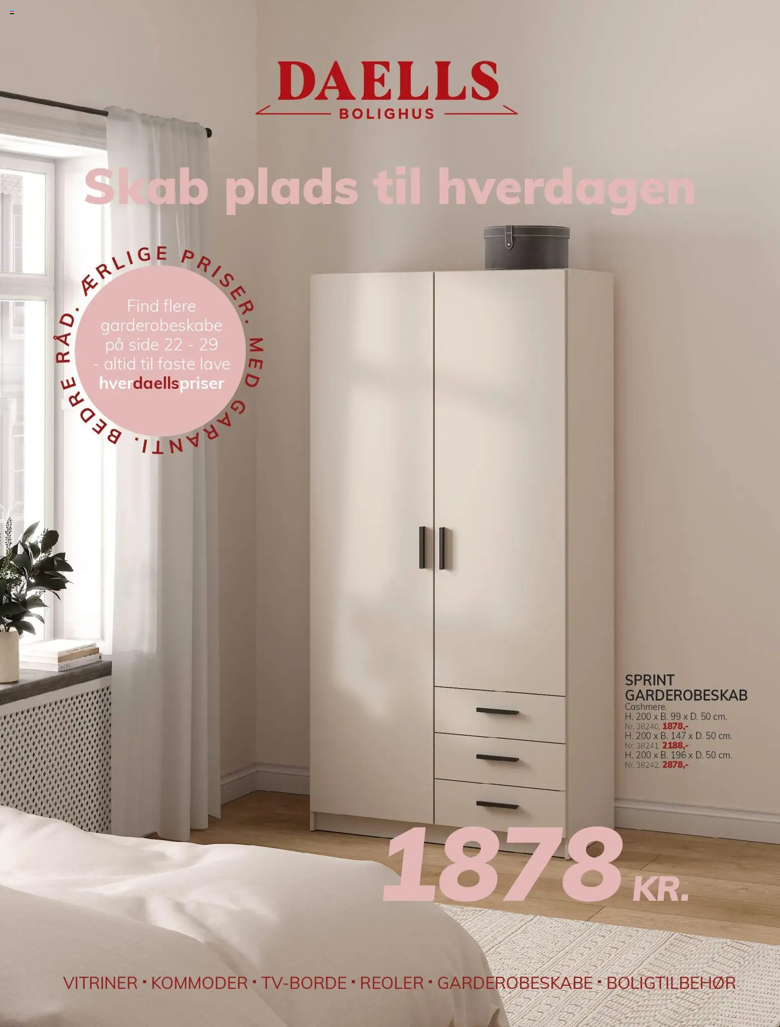 Daells Bolighus tilbudsavis – gyldig fra 11.02.2026 | Side: 1 | Produkter: Garderobeskabe, Reoler, Skab