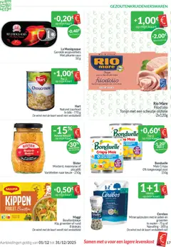 Intermarché - De decemberaanbiedingen  - Voorbeeld van een folder van Intermarché, geldig van 01.12.2025 | Pagina: 17 | Producten: Tonijn, Maïs, Groenten, Kaart