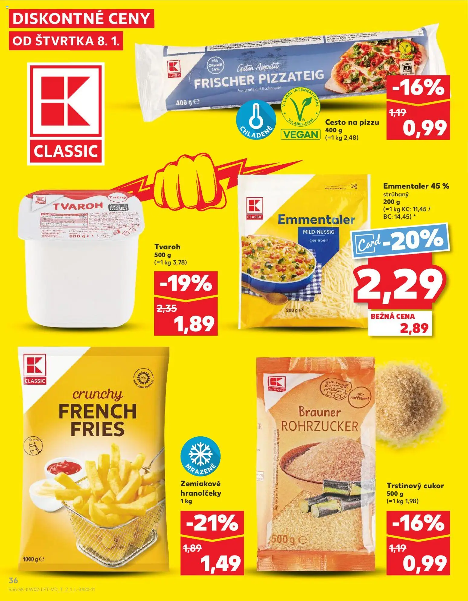 Kaufland SK akciós ujság - amely érvényes a következő dátumtól: 08.01.2026 | Oldal: 36 | Termékek: Vegán, Cukor