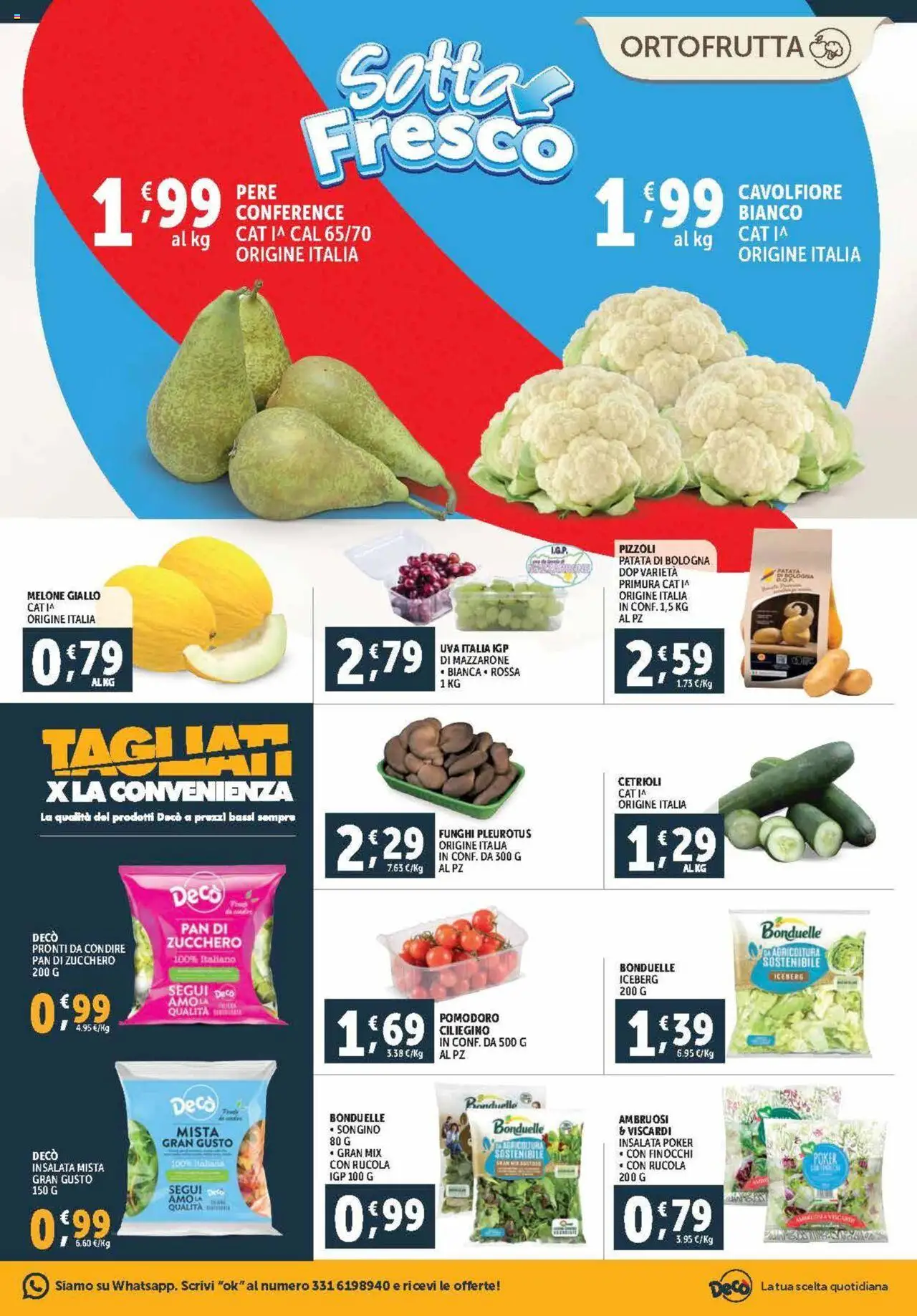 Volantino Decò del 03.10.2025 | Pagina: 5 | Prodotti: Insalata, Zucchero, Cavolfiore, Finocchi