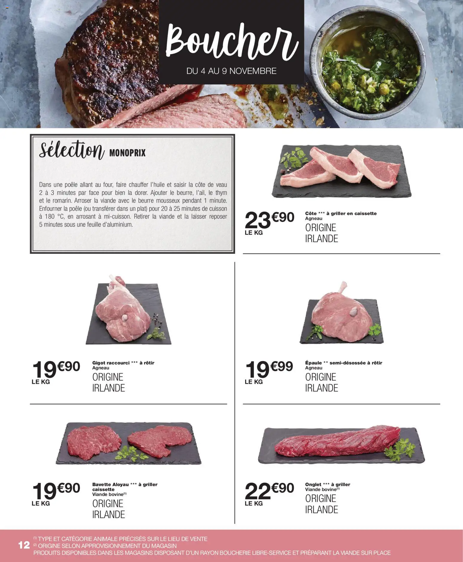{H1} | Page: 12 | Produits: Agneau, Mousseux, Viande, Bavette
