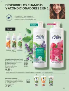 Vista previa Catálogo AVON campaña 10 válido desde el 01.10.2025 | Página: 185 | Productos: Champú, Manteca, Aceite, Αποφλοιωτής σκόρδου