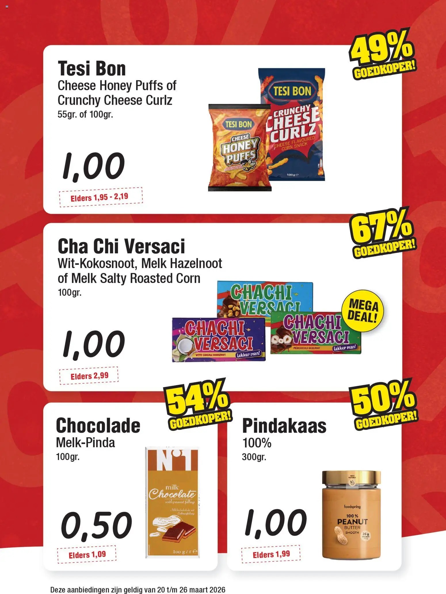 {H1} | Pagina: 2 | Producten: Melk, Chocolade