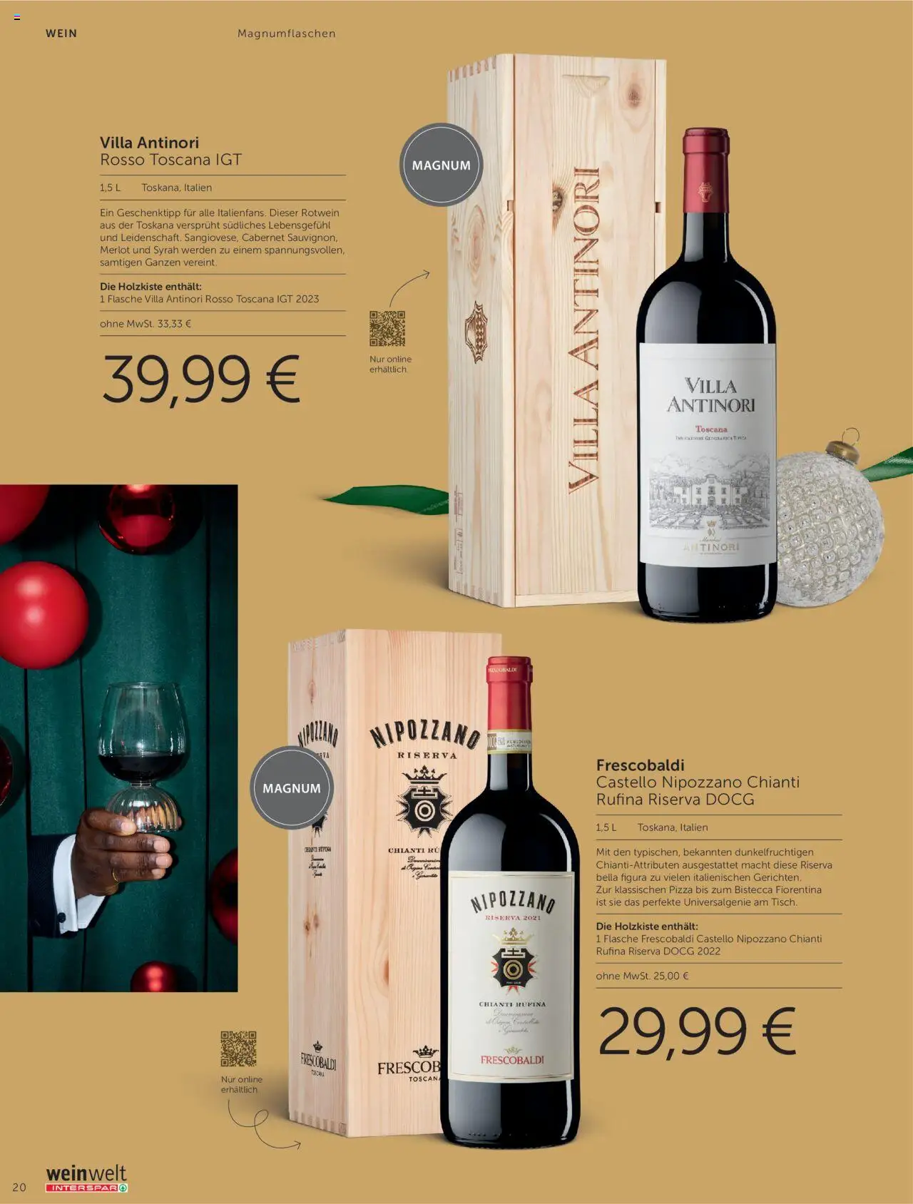 Interspar Geschenkewelt  gültig ab 08.10.2025 | Seite: 20 | Produkte: Pizza, Wein