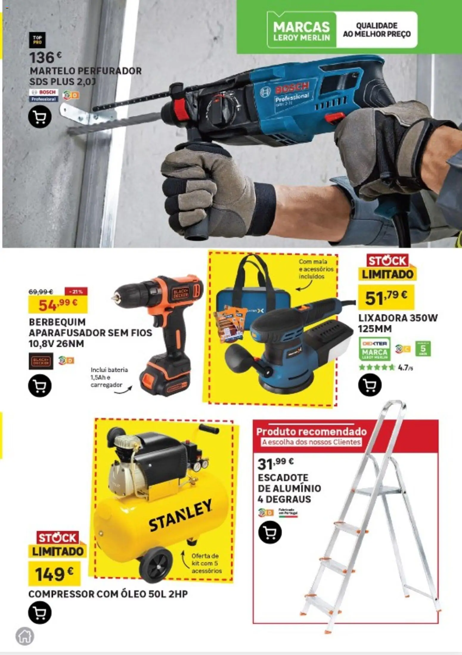 Leroy Merlin Arquipélago da Madeira │ válido de 13.11.2025 | Página: 9 | Produtos: Bateria, Óleo, Martelo, Compressor