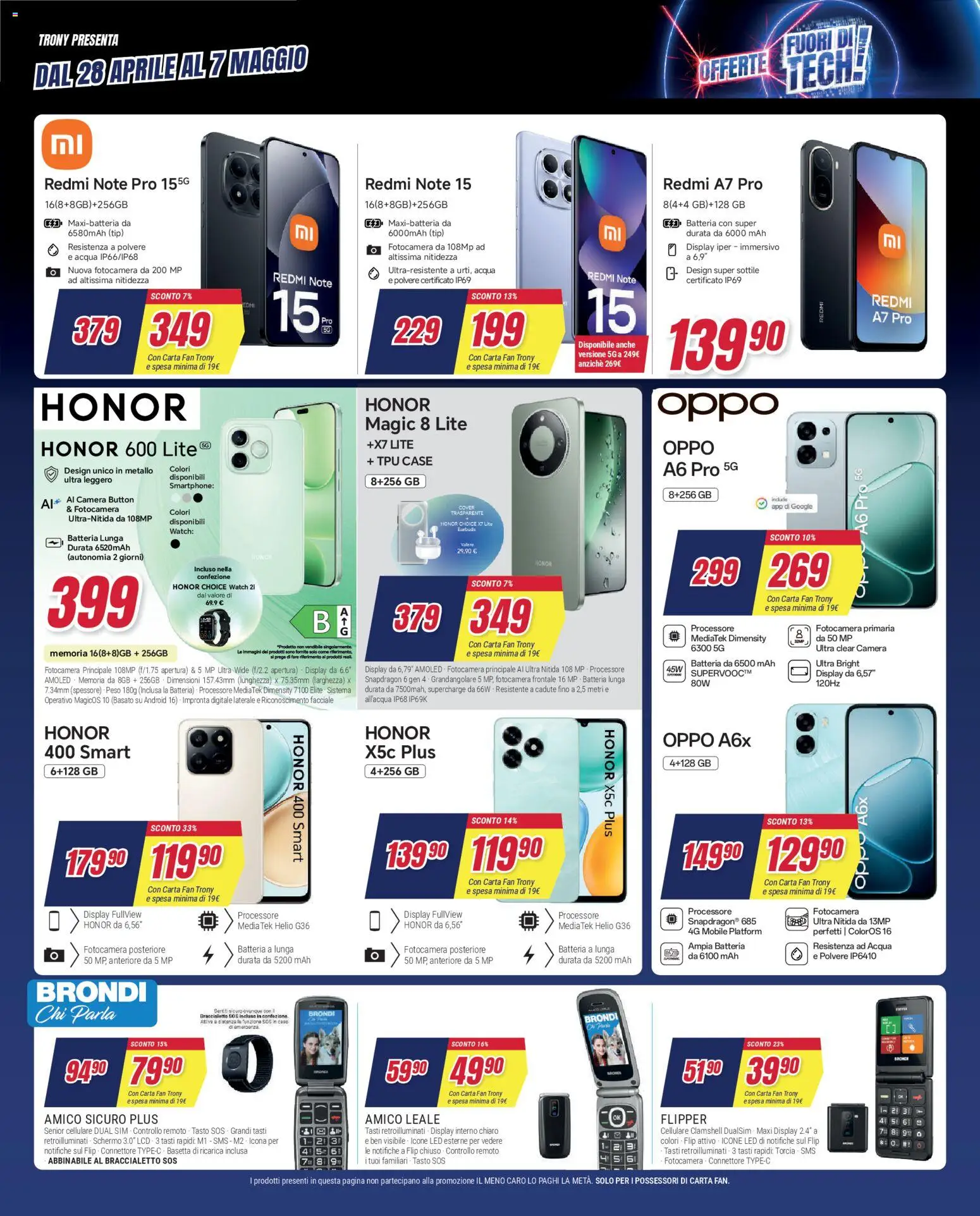 Volantino Trony del 28.04.2026 | Pagina: 28 | Prodotti: Schermo, Acqua, Smartphone, Connettore