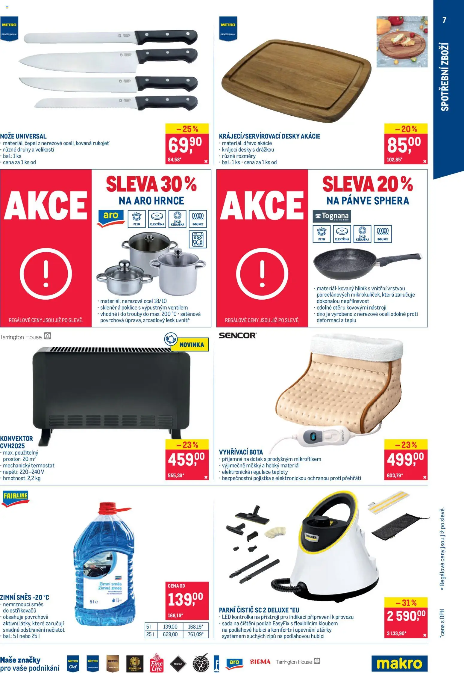 Makro leták - Spotřební zboží od 19.11.2025 | Strana: 7 | Produkty: Nože, Parní čistič, Deluxe, LED