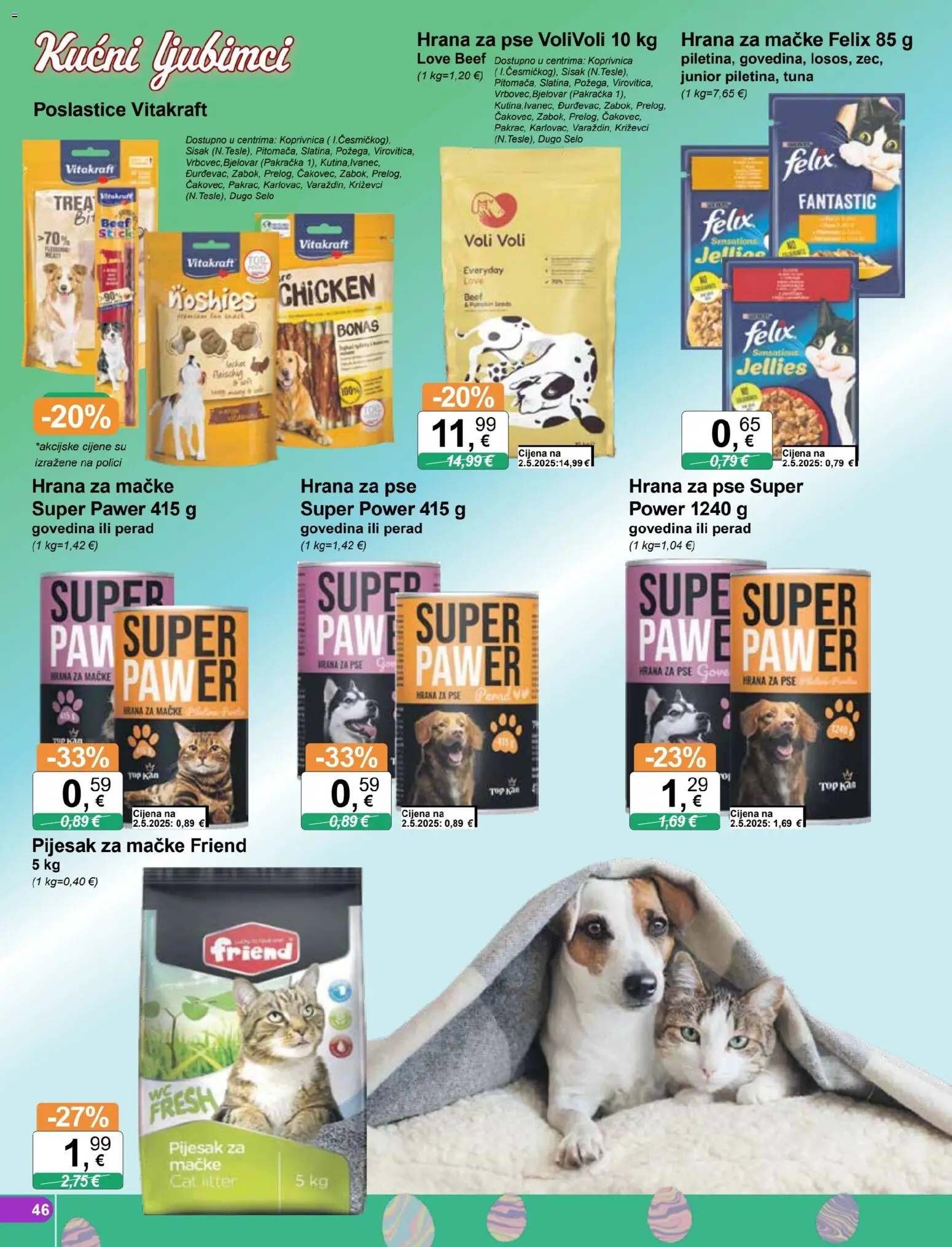 KTC katalog | vrijedi od 25.03.2026 | Stranica: 46 | Proizvodi: Hrana za pse, Govedina, Hrana za mačke, Tuna