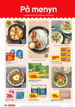 ICA Kvantum reklamblad aktuell från 15.09.2025 | Sida: 4 | Produkter: Bacon, Ägg, Potatis, Pasta