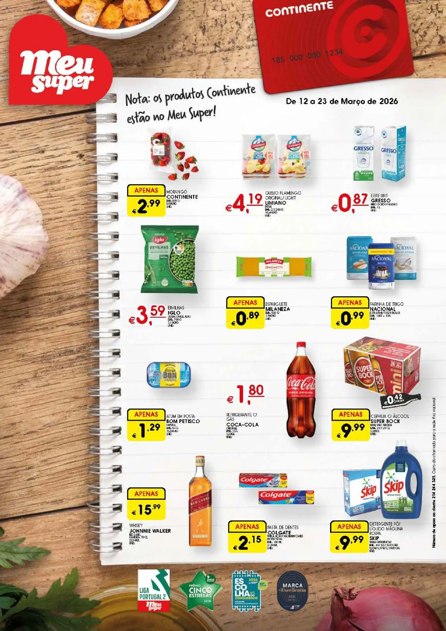 Meu Super folheto │ válido de 12.03.2026 | Página: 1 | Produtos: Atum, Milaneza, Detergente, Queijo