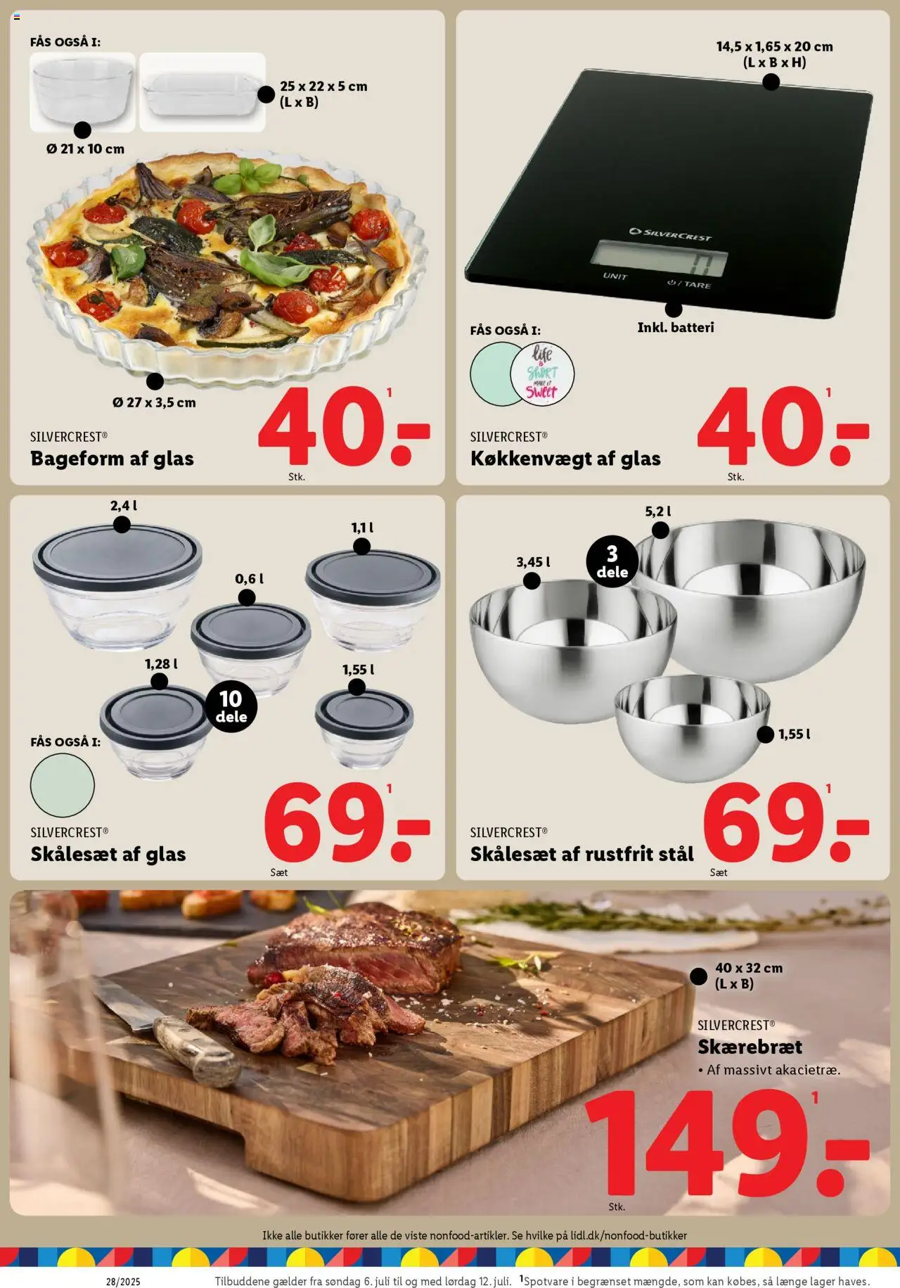 Lidl Tilbudsavis gyldig fra 06.07.2025 | Side: 16 | Produkter: Skærebræt, Søm, Køkkenvægt, Batteri