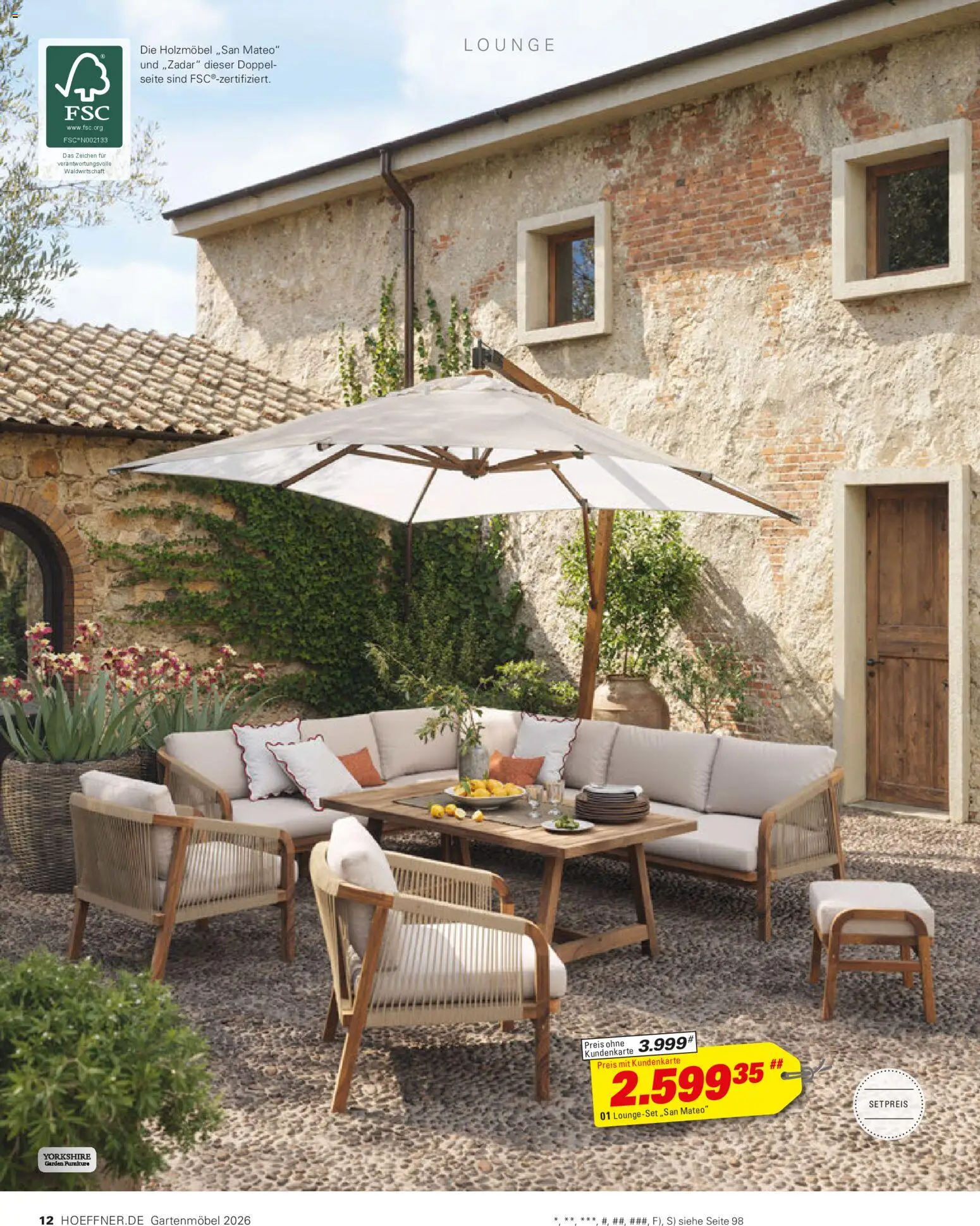 Höffner Prospekt Gartenmöbel – gültig ab 27.03.2026 | Seite: 12