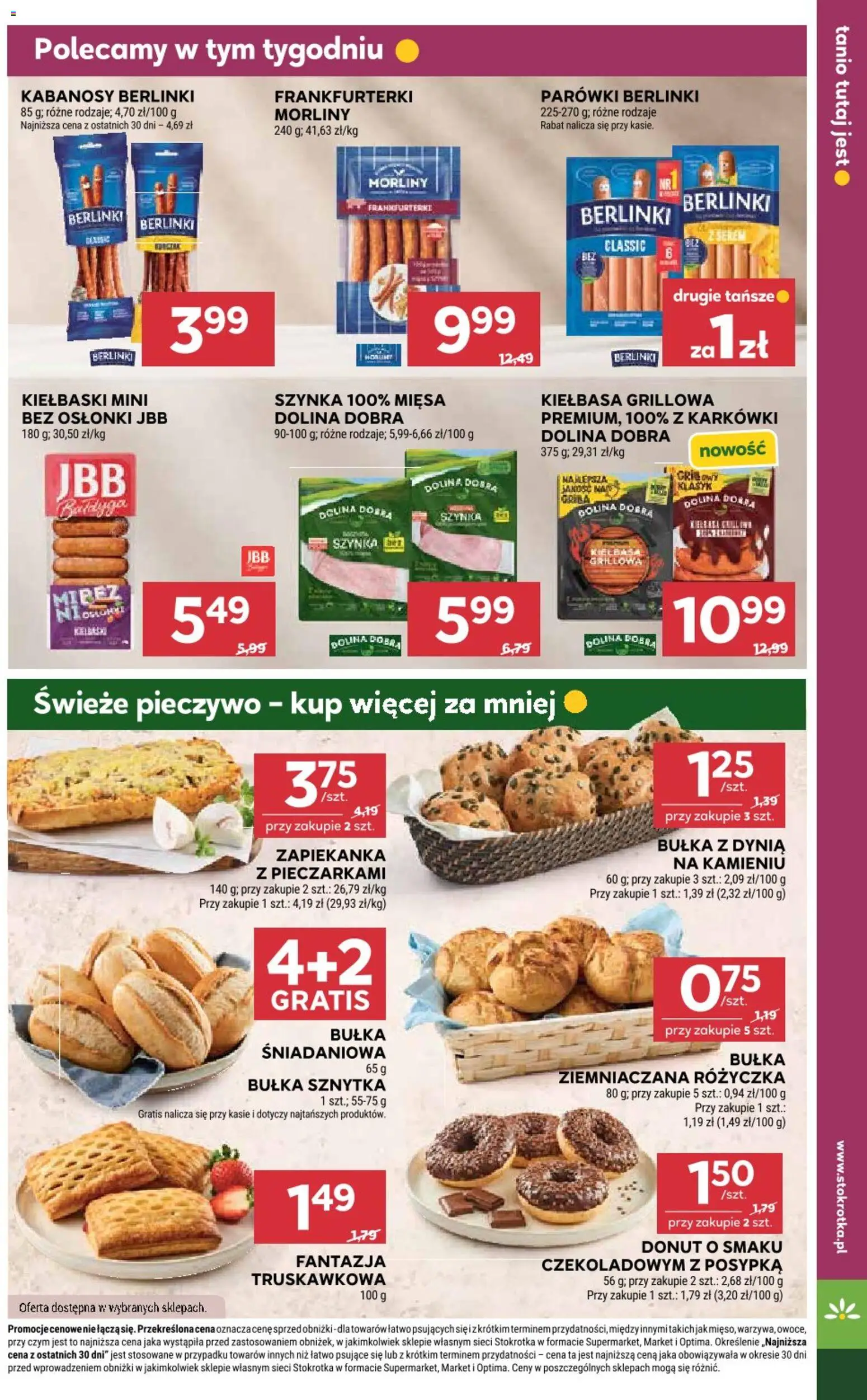 Stokrotka gazetka od 29.04.2026 | Strona: 17 | Produkty: Stokrotka, Kabanosy, Kiełbaski, Donut