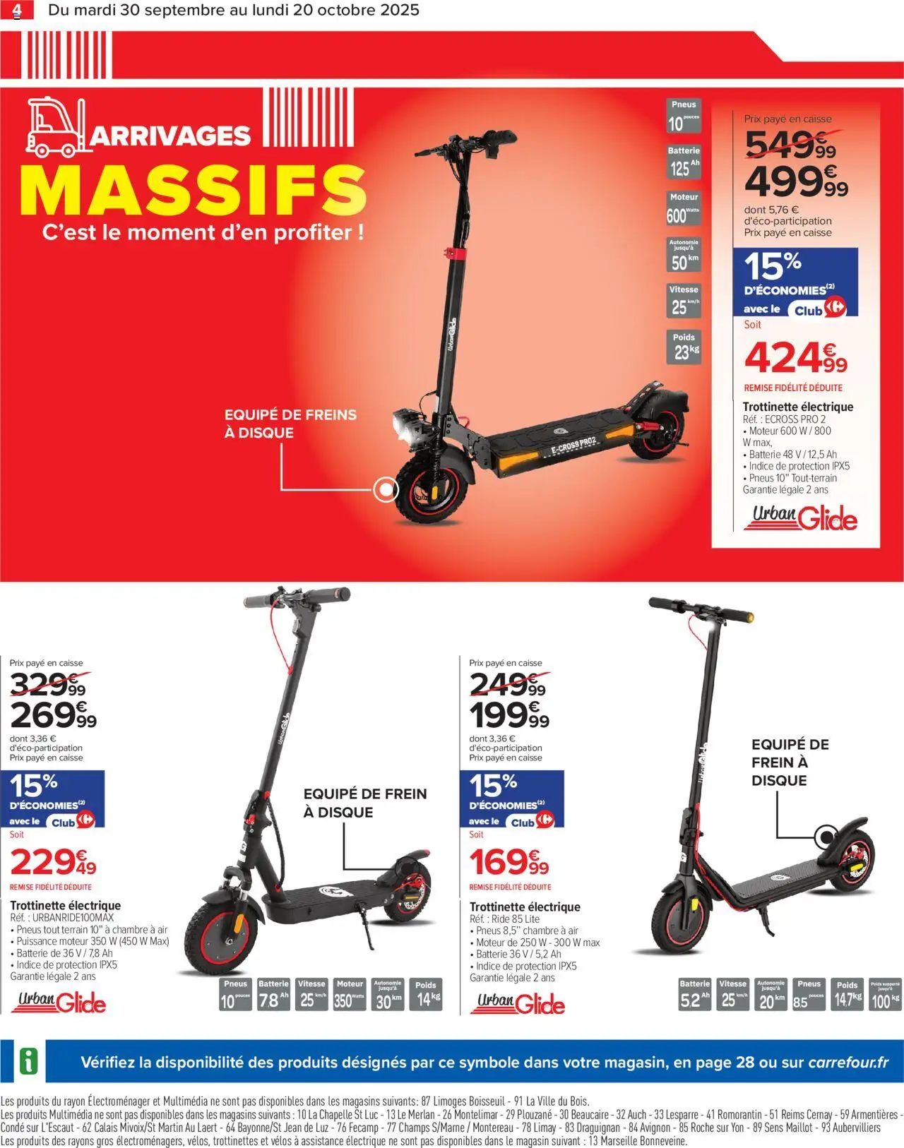  | Page: 6 | Produits: Pneus, Poids, Trottinette électrique, Batterie