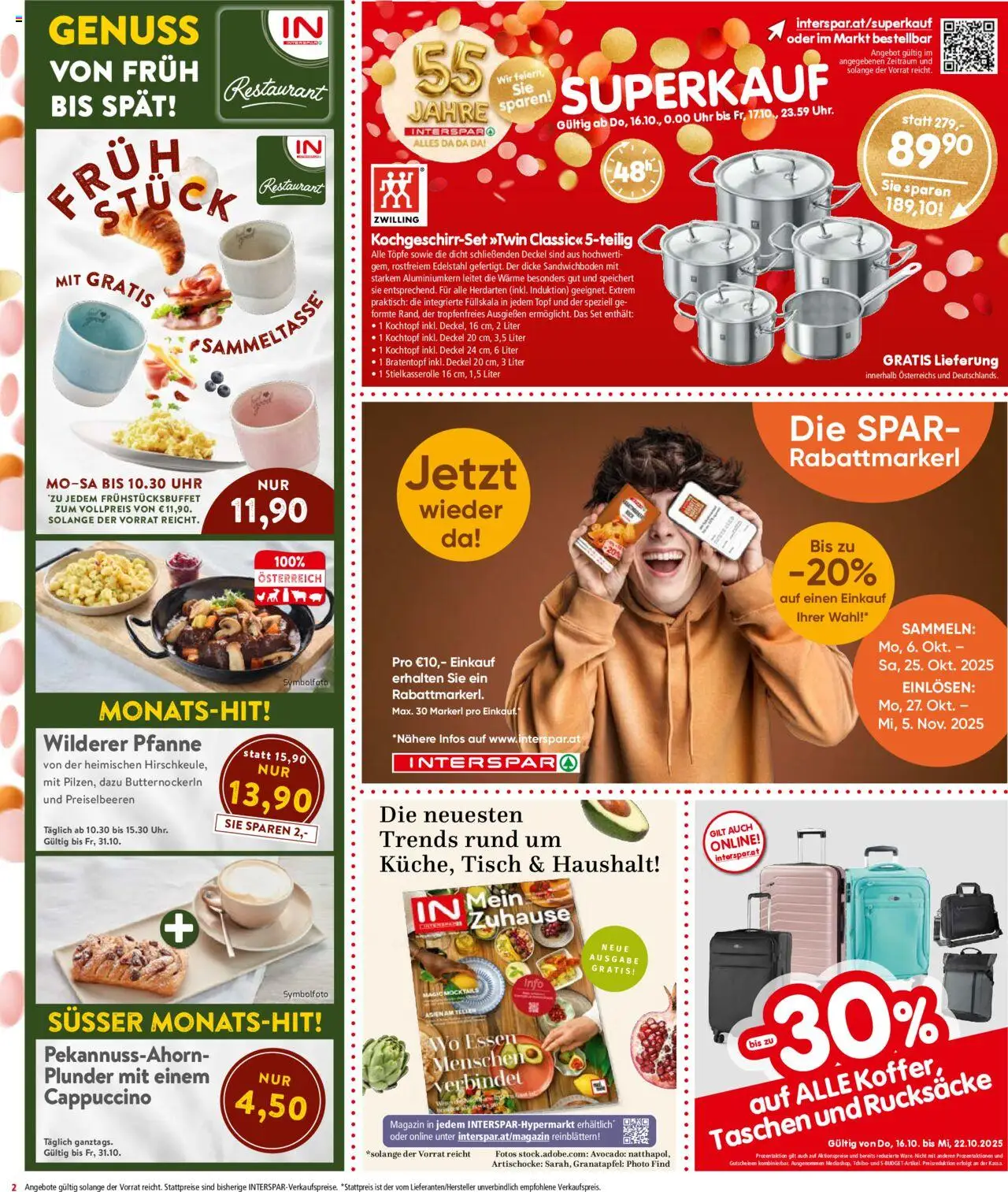 Interspar Flugblatt - Wien gültig ab 16.10.2025 | Seite: 2 | Produkte: Avocado, Uhr, Tisch