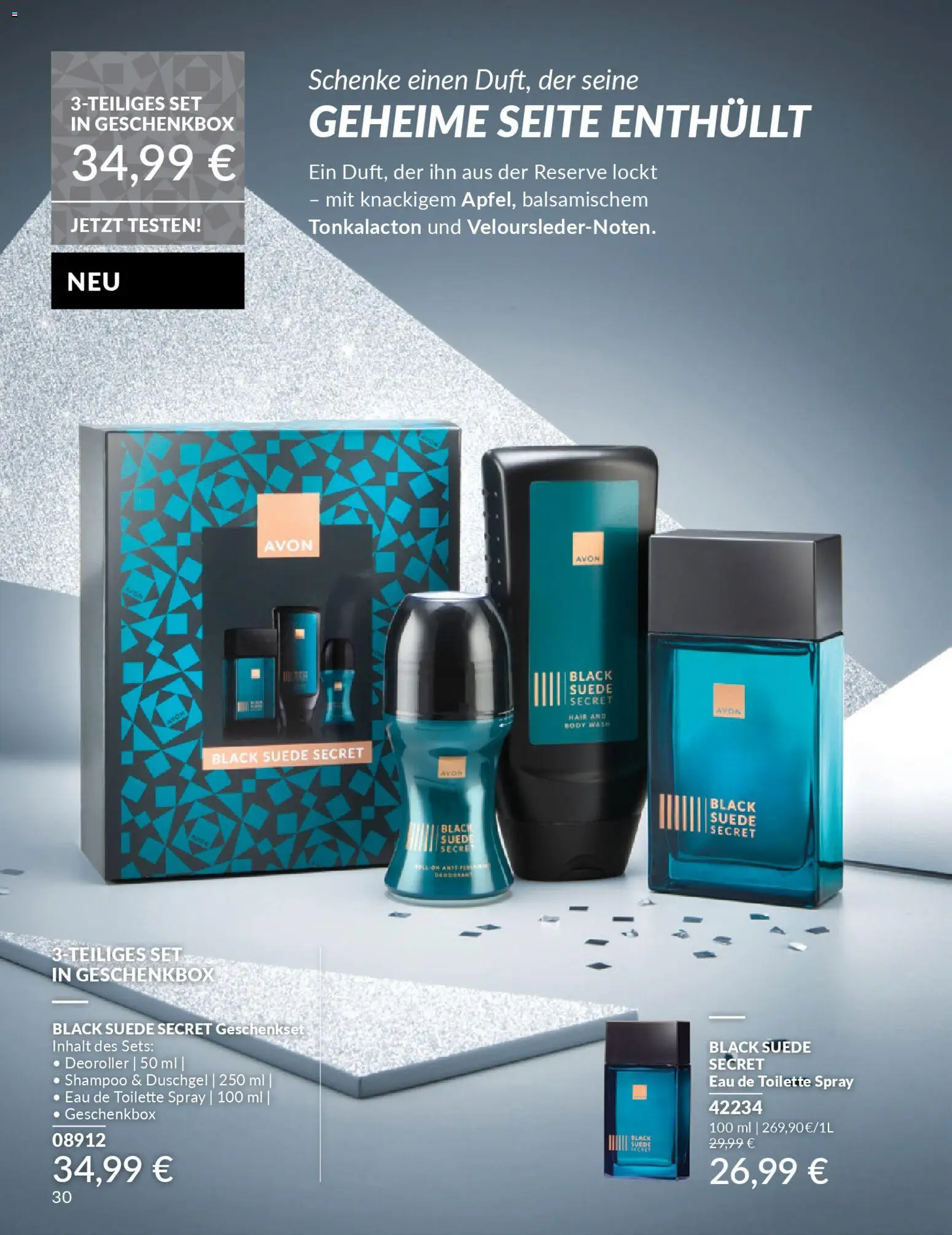 AVON Katalog Dezember 2025 – gültig ab 01.12.2025 | Seite: 32 | Produkte: Toilette, Eau de Toilette, Shampoo, Duschgel