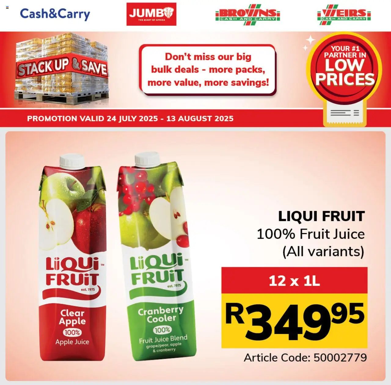 Jumbo Refreshments Specials │ valid from 24.07.2025 | Page: 4 | Products: Cooler, Juice, Fruit