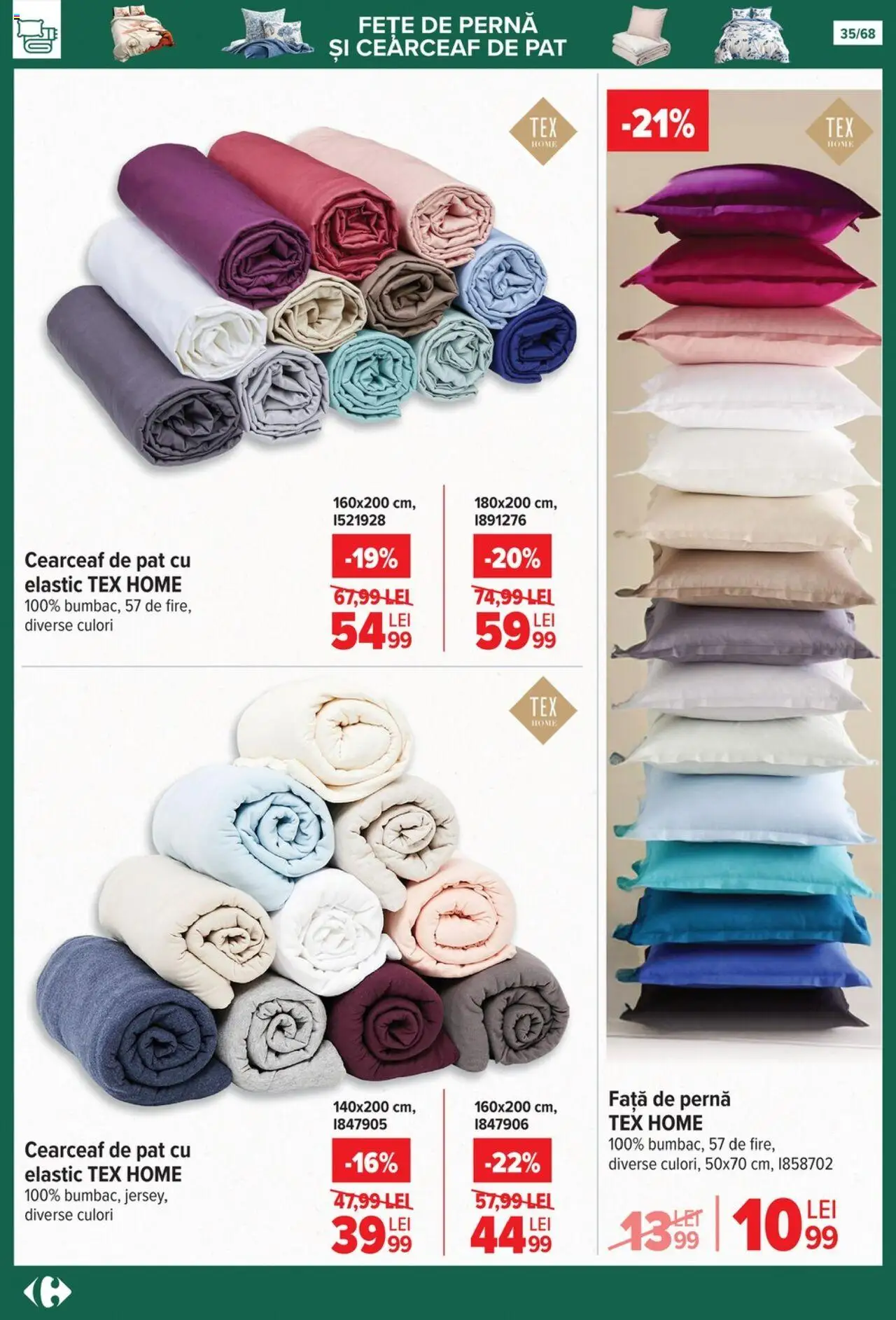 Noul catalog Carrefour – valabil de la 24.09.2025 | Pagină: 35 | Produse: Pat, Pernă, Față de pernă
