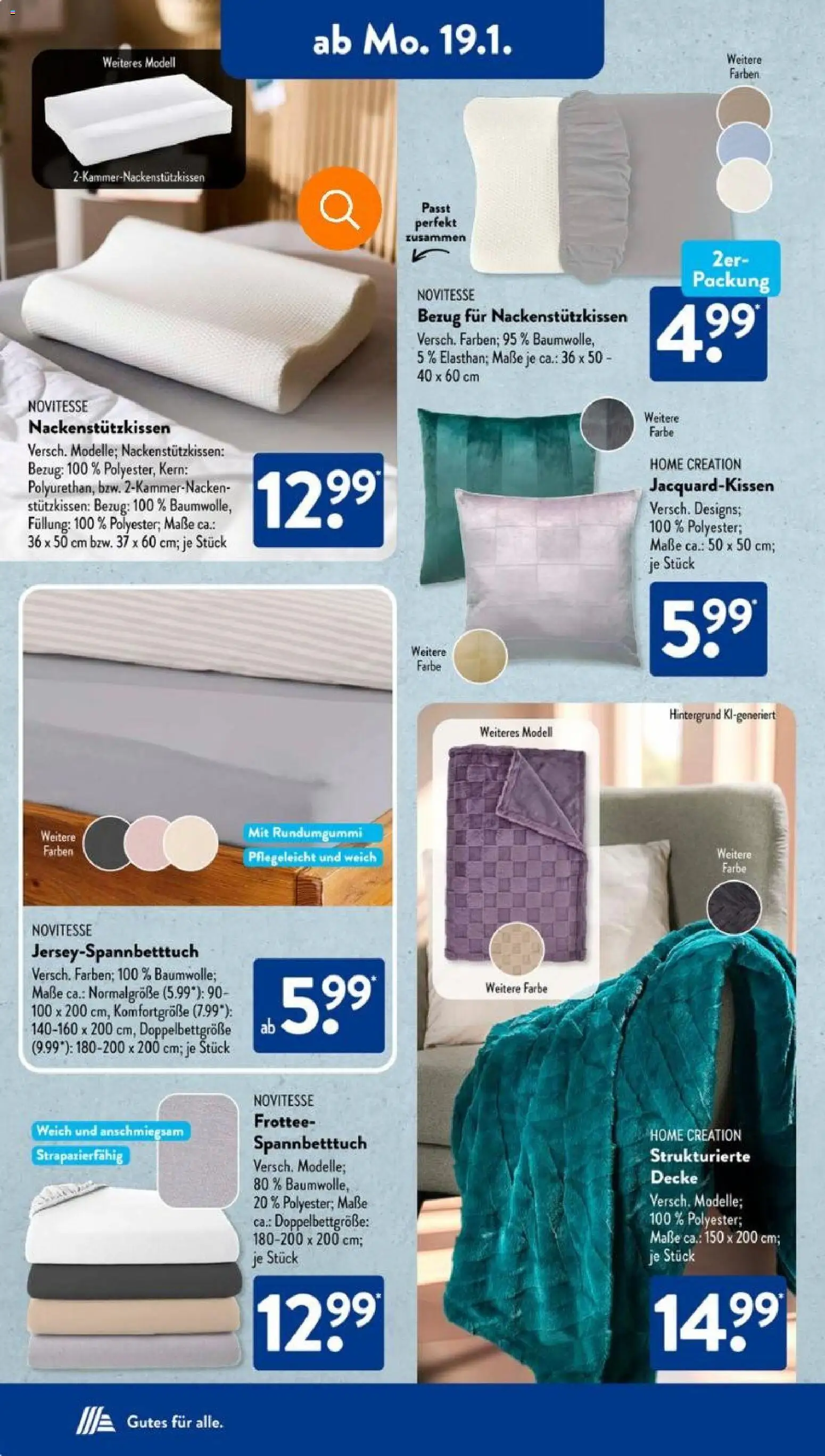 Aldi Süd Prospekt 	 – gültig ab 19.01.2026 | Seite: 12 | Produkte: Decke, Home creation