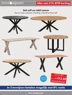 Woonsquare - Folder - Voorbeeld van een folder van Woonsquare, geldig van 05.01.2026 | Pagina: 5 | Producten: Tafel