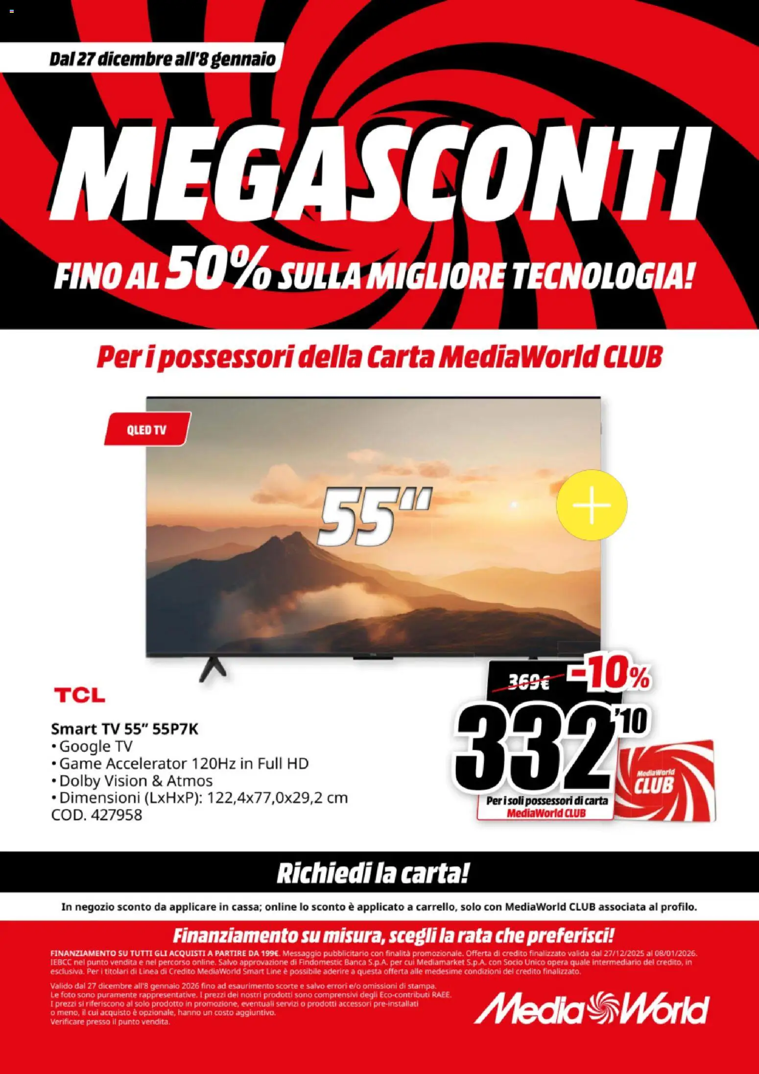 Volantino Media World del 27.12.2025 | Pagina: 37 | Prodotti: smart TV, TV