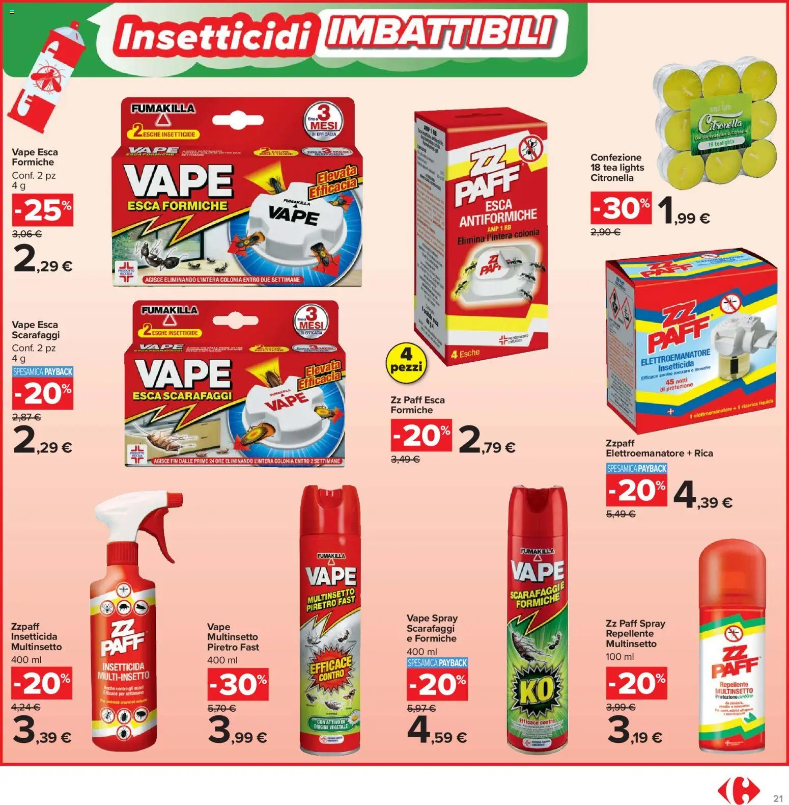 Volantino Carrefour del 07.04.2026 | Pagina: 21 | Prodotti: Citronella, The, Insetticida