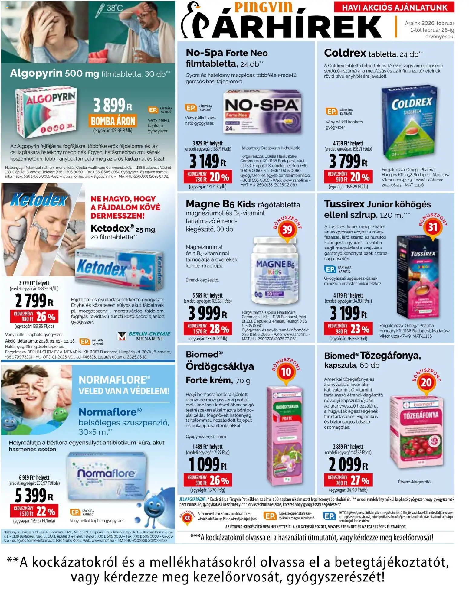 Pingvin Patika akciós ujság - amely érvényes a következő dátumtól: 01.02.2026 | Oldal: 9