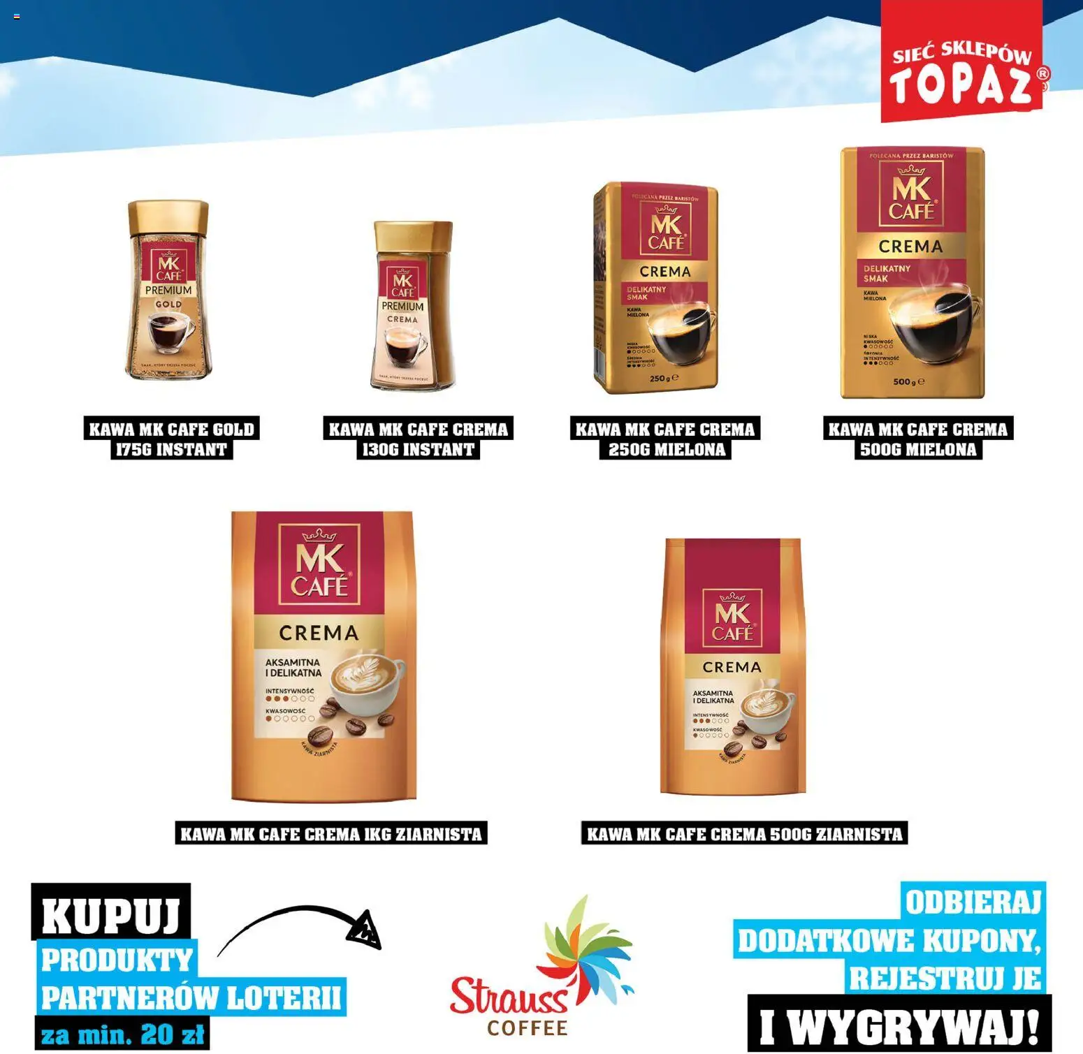 Topaz Gazetka - Katalog Produktów Objętych Loterią od 01.12.2025 | Strona: 83 | Produkty: Kawa