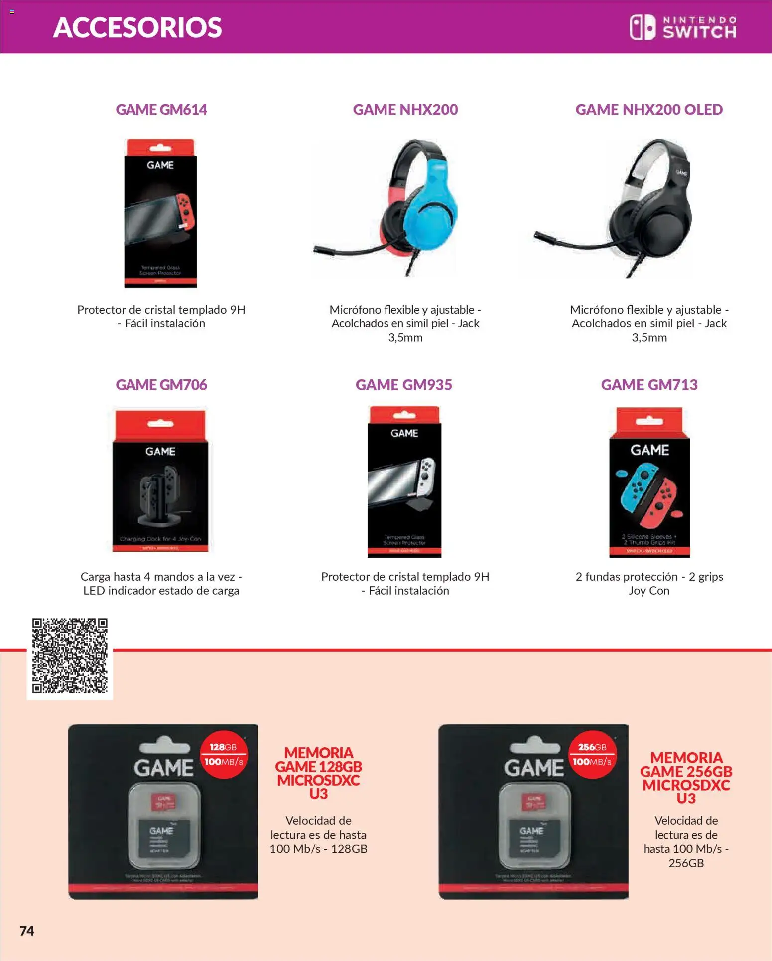 Game folleto │ válido desde el 03.12.2025 | Página: 74 | Productos: Nintendo, Micrófono
