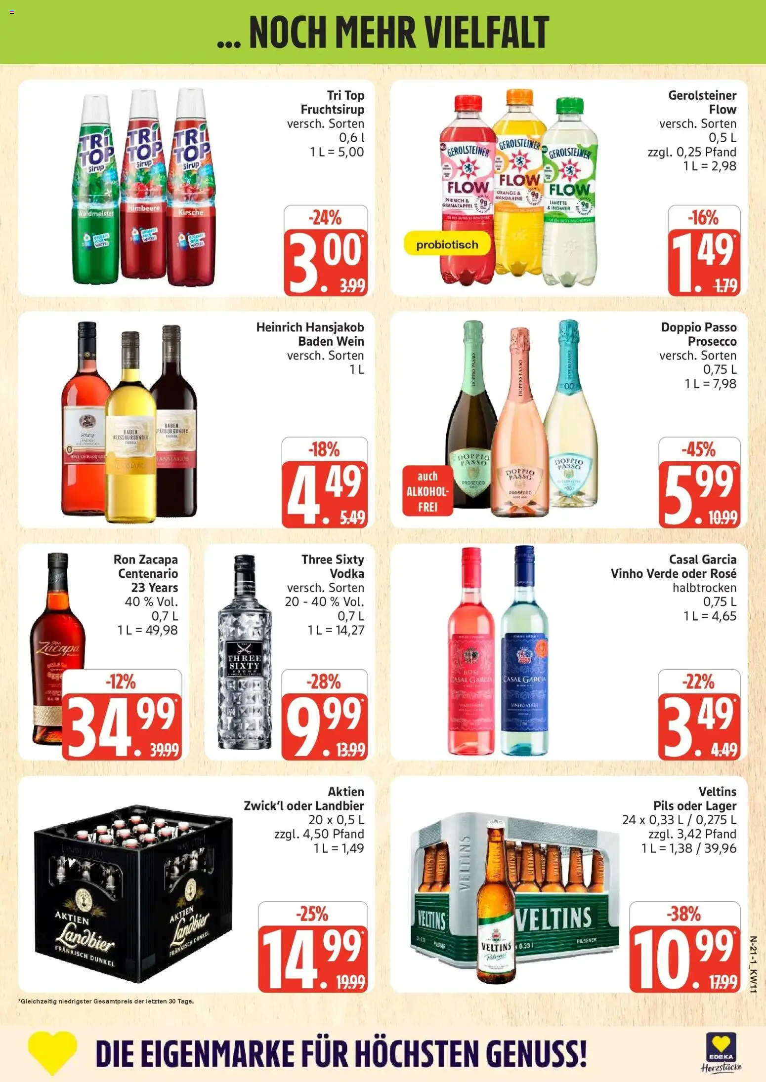 Marktkauf Prospekt Cuxhaven – gültig ab 09.03.2026 | Seite: 21 | Produkte: Top, Doppio Passo, Veltins, Gerolsteiner