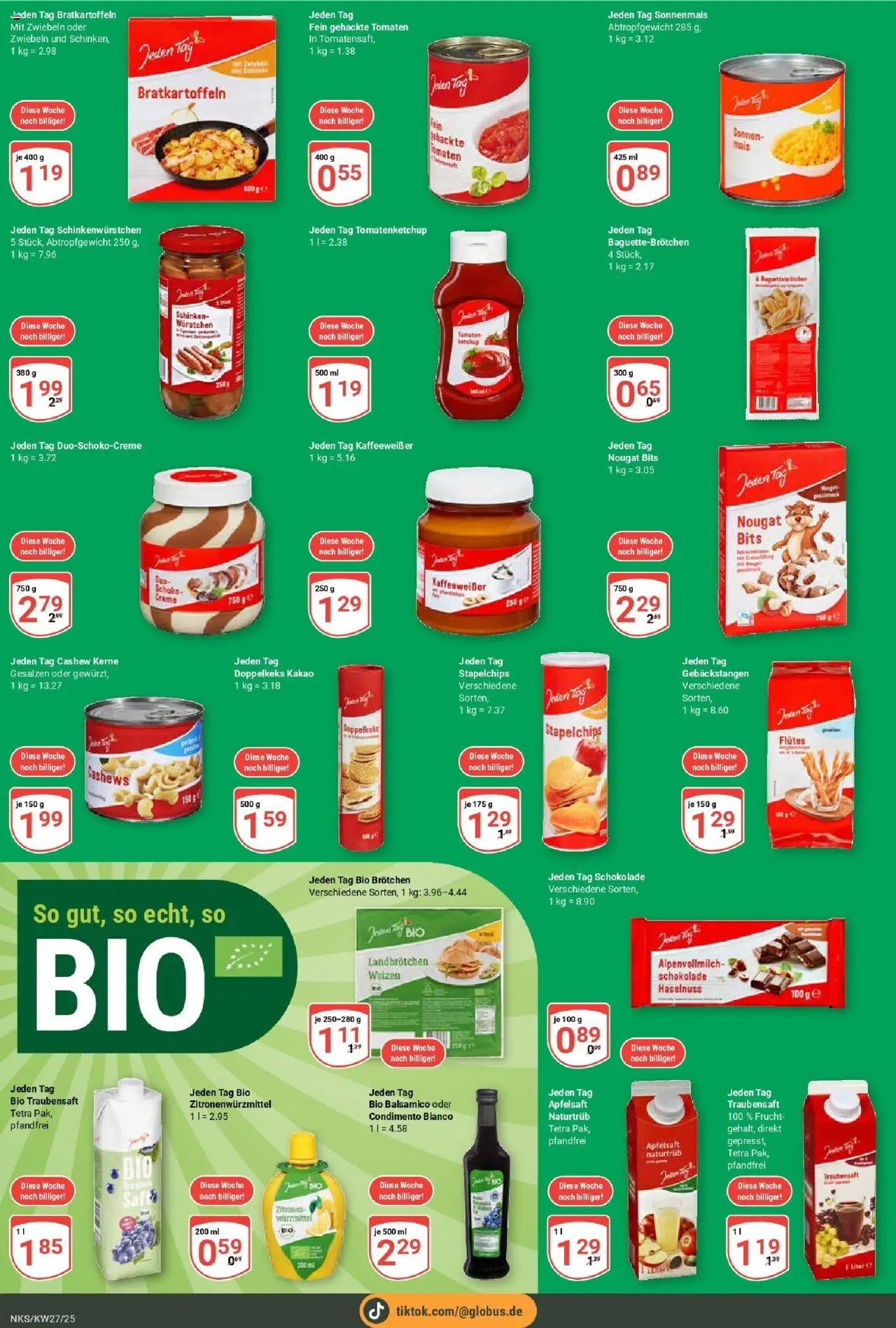 Globus prospekt Neunkirchen	 - gültig ab dem 29.06.2025 | Seite: 14 | Produkte: Schokolade, Apfelsaft, Creme, Chips