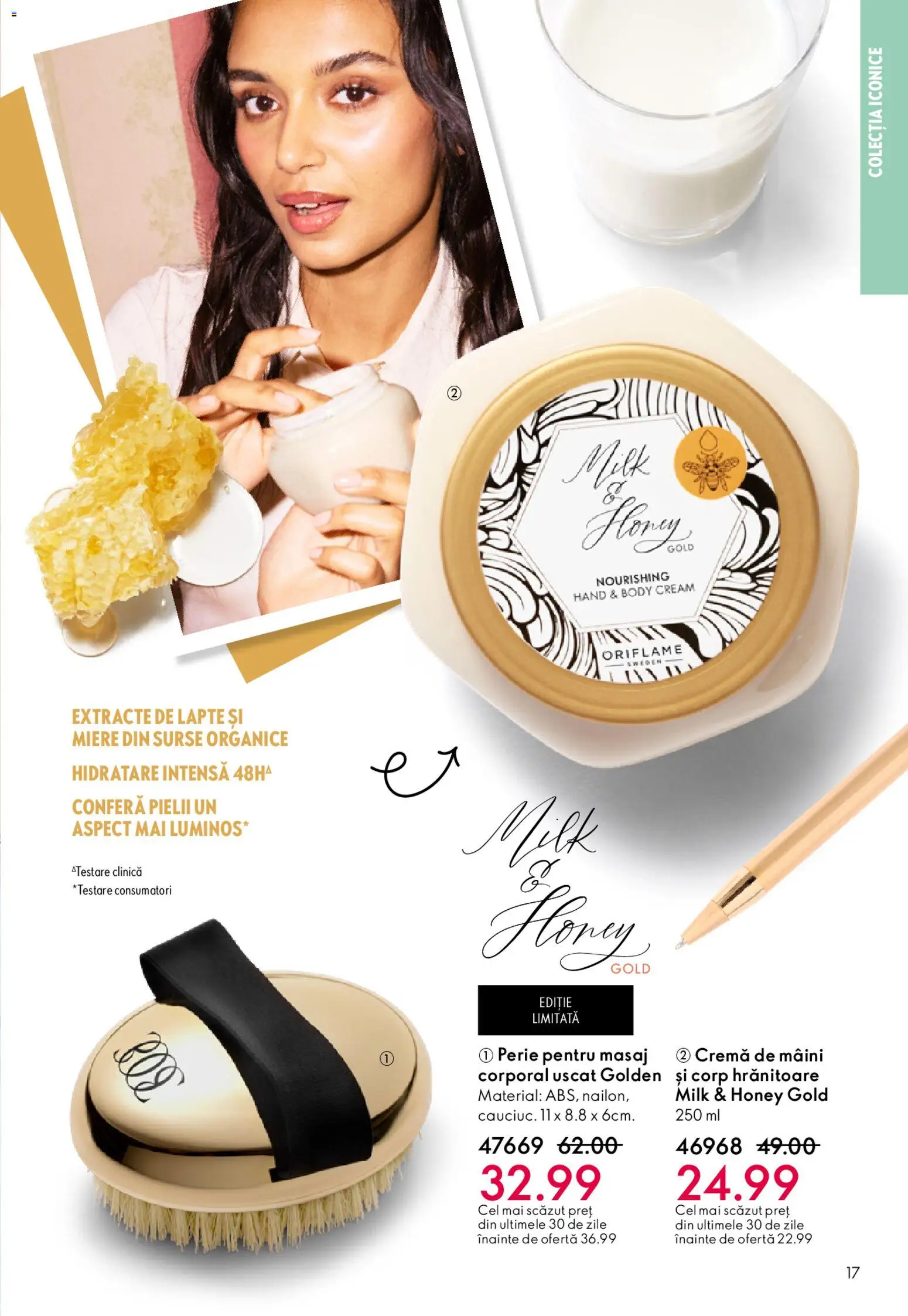 Noul catalog Oriflame – valabil de la 04.03.2026 | Pagină: 17 | Produse: Body, Perie, Lapte, Cremă de mâini