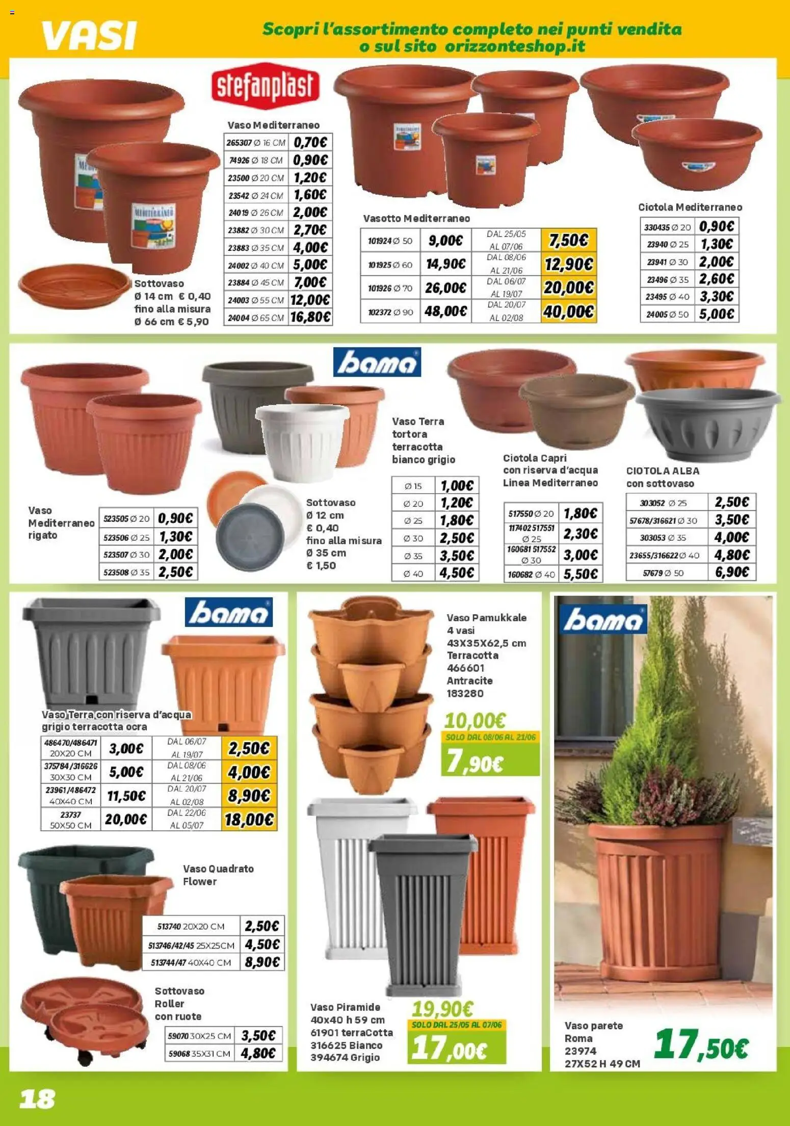 Volantino Orizzonte del 10.04.2026 | Pagina: 18 | Prodotti: Ciotola, Vaso, Terra