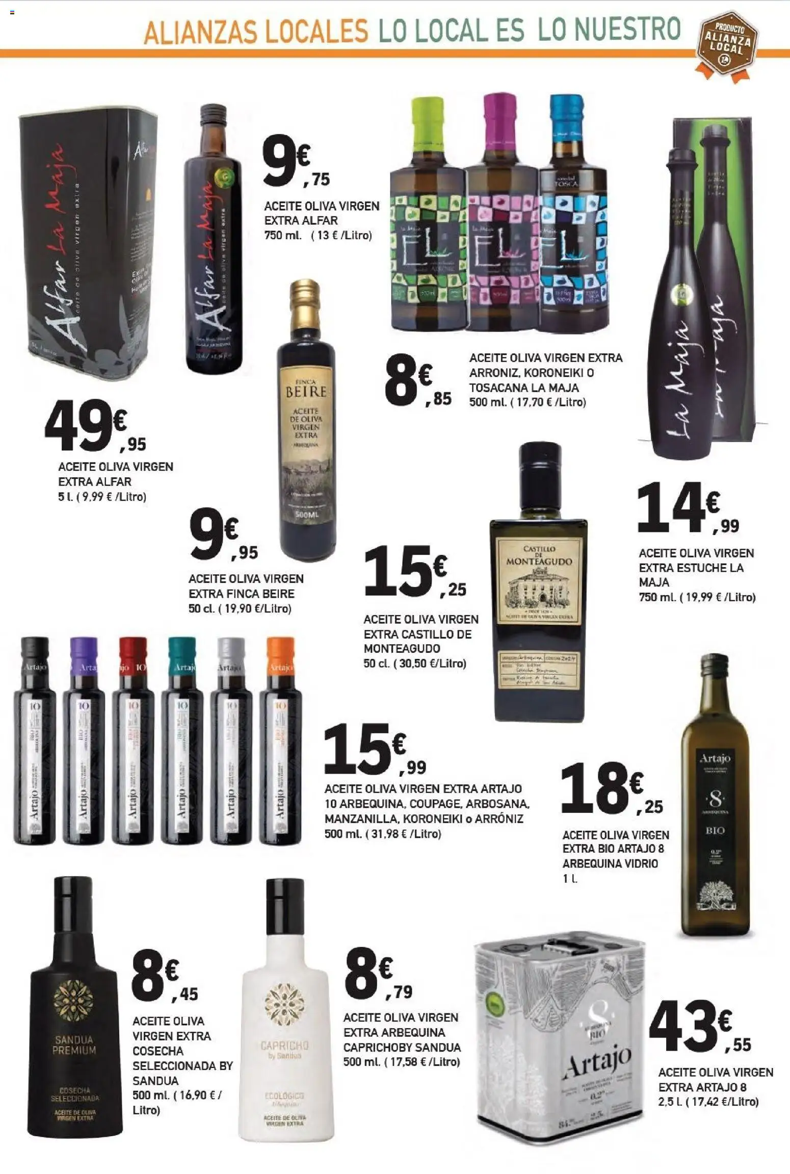 E.Leclerc - Alianz Locales │ válido desde el 25.02.2026 | Página: 47 | Productos: Aceite, Aceite de oliva, Aceite de oliva virgen extra