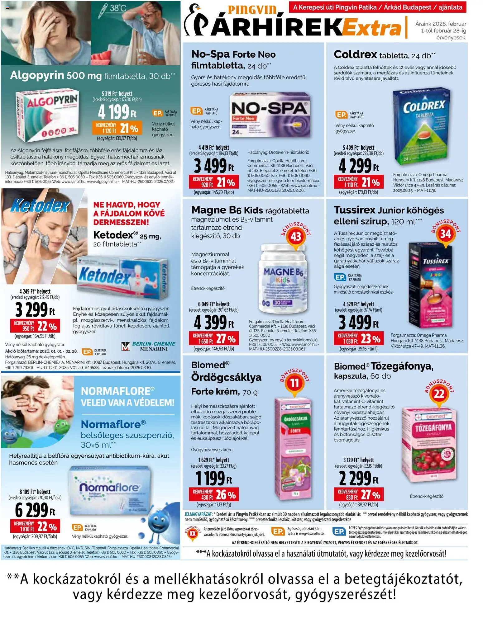 Pingvin Patika akciós ujság - amely érvényes a következő dátumtól: 01.02.2026 | Oldal: 9